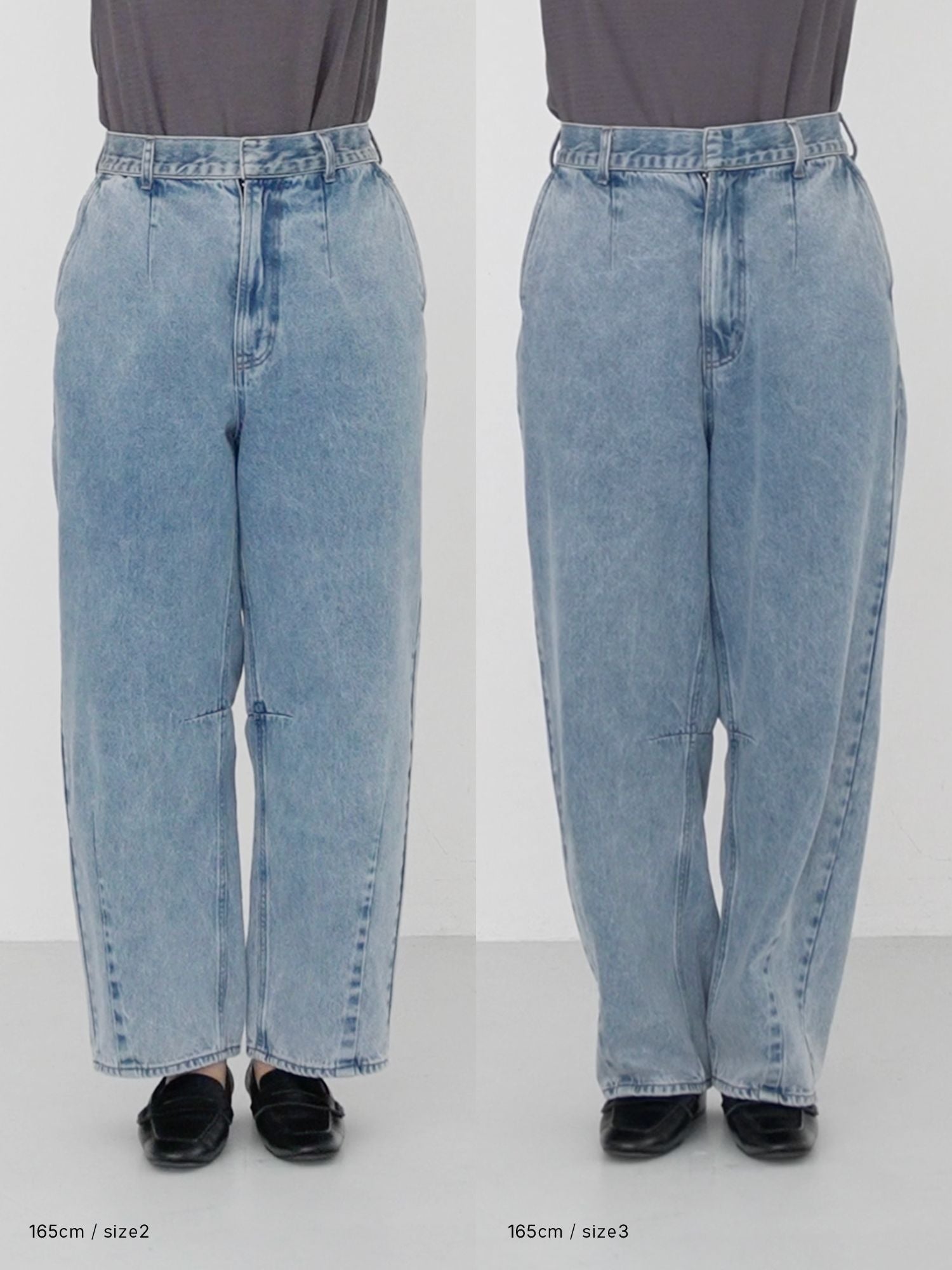 ソフトカーヴィデニムスラックス