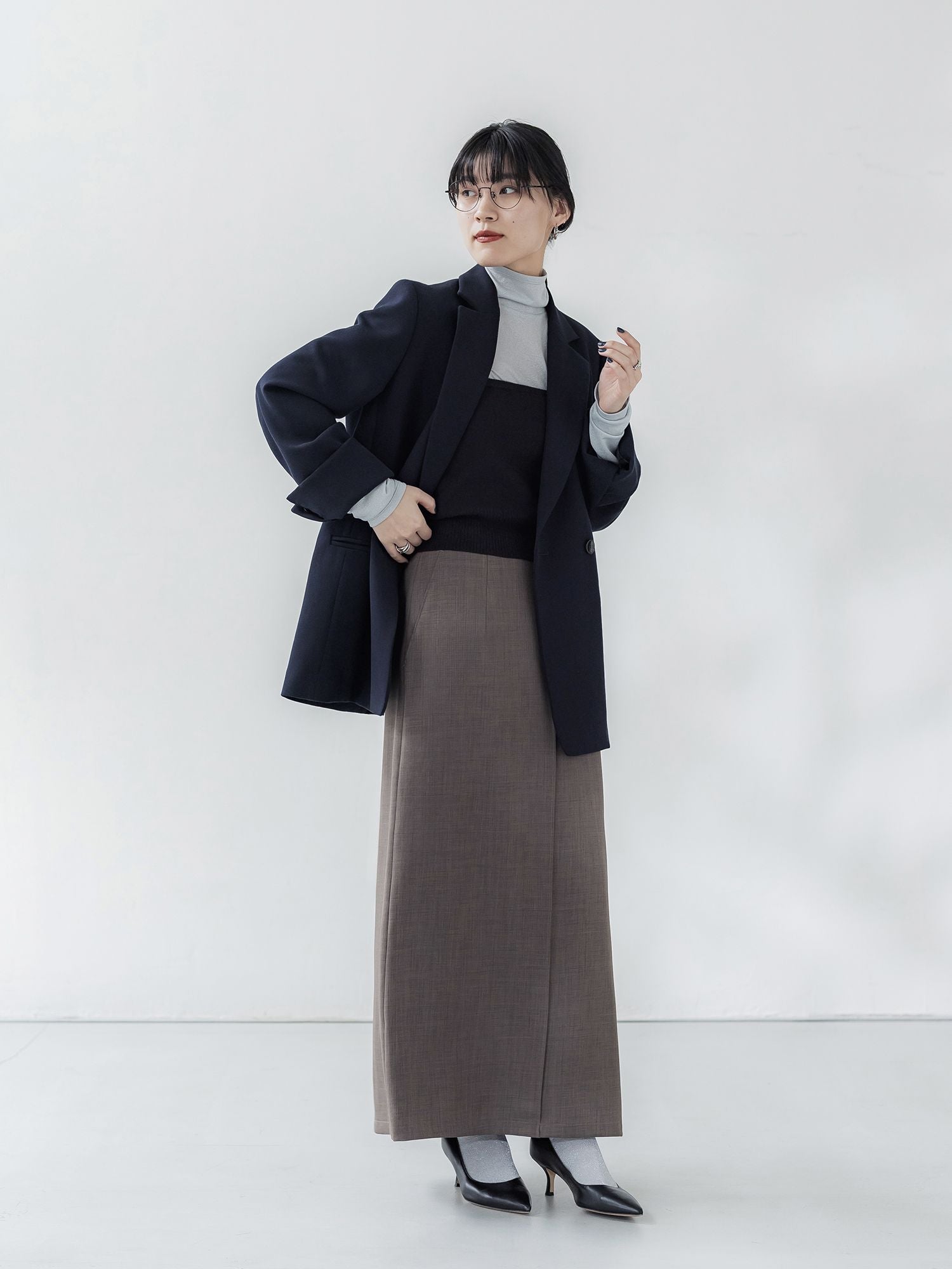 バックタックナロースカート