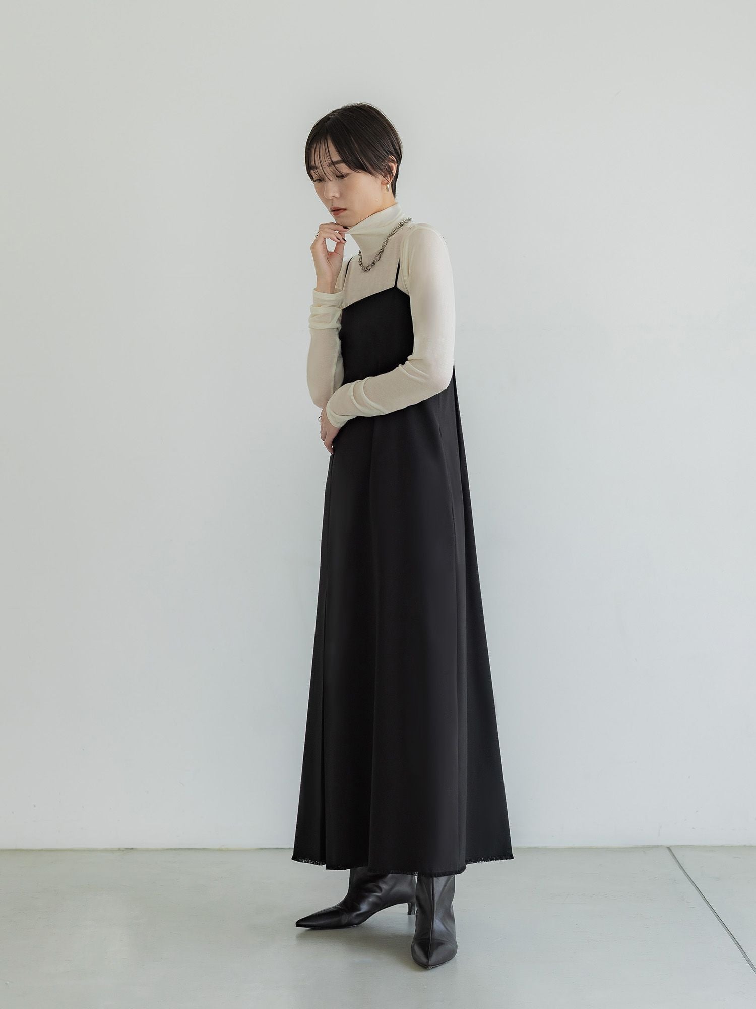 ボックスタックキャミワンピース