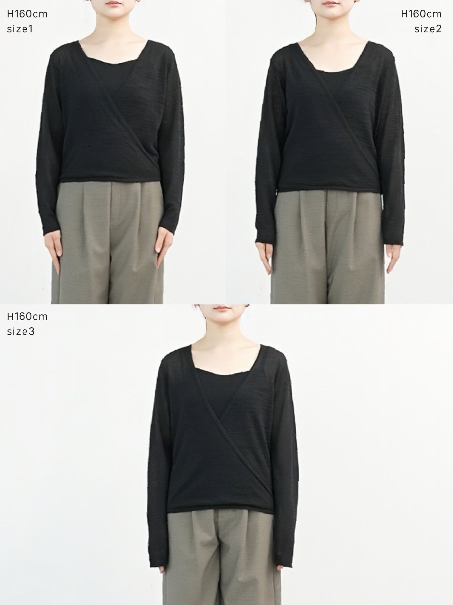 キャミレイヤードカシュクールニット