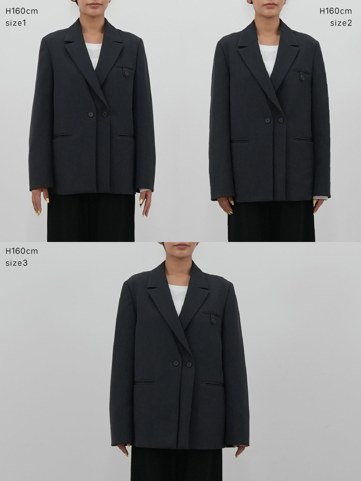 レイヤードフロントダブルジャケット