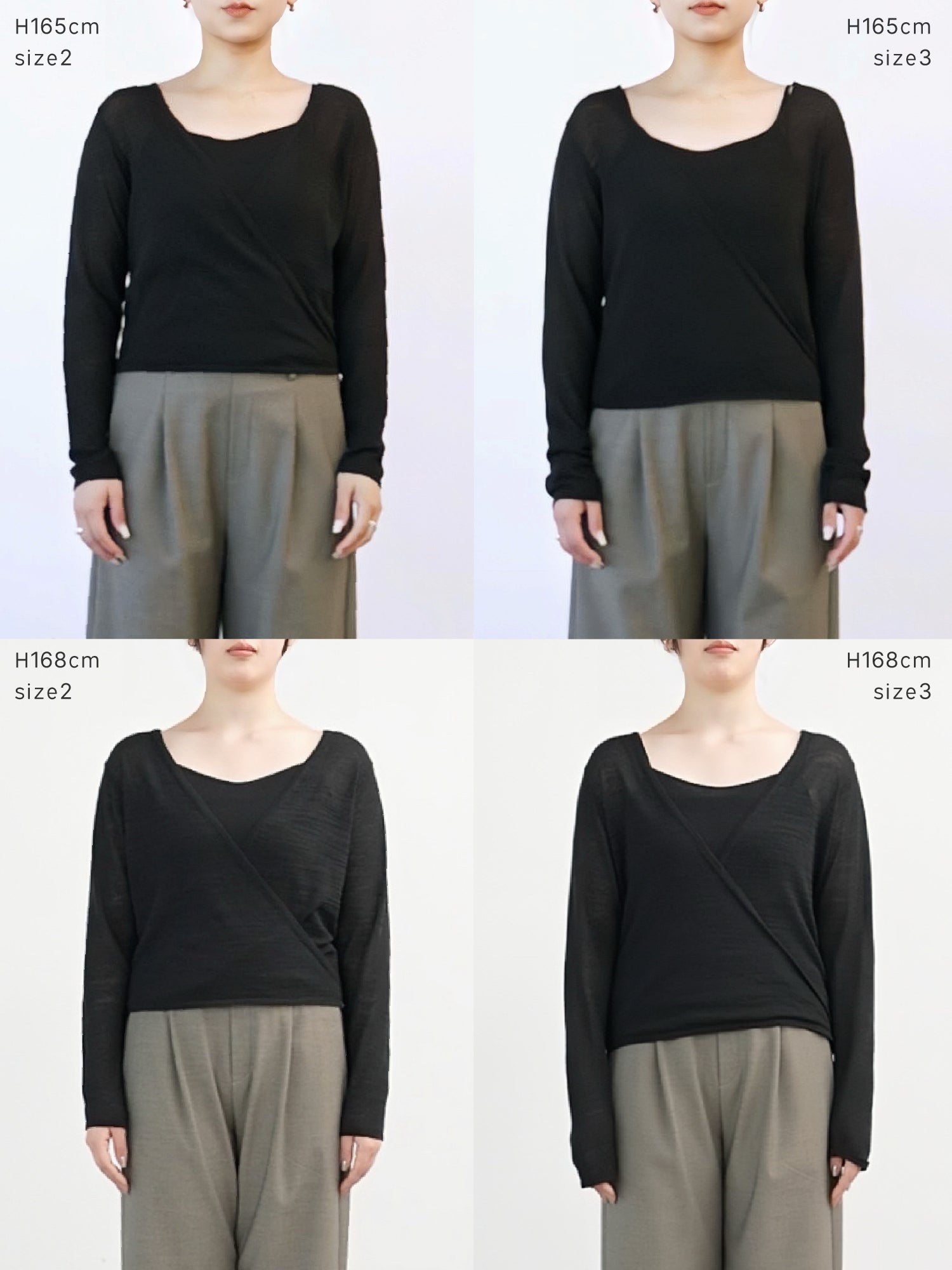 キャミレイヤードカシュクールニット