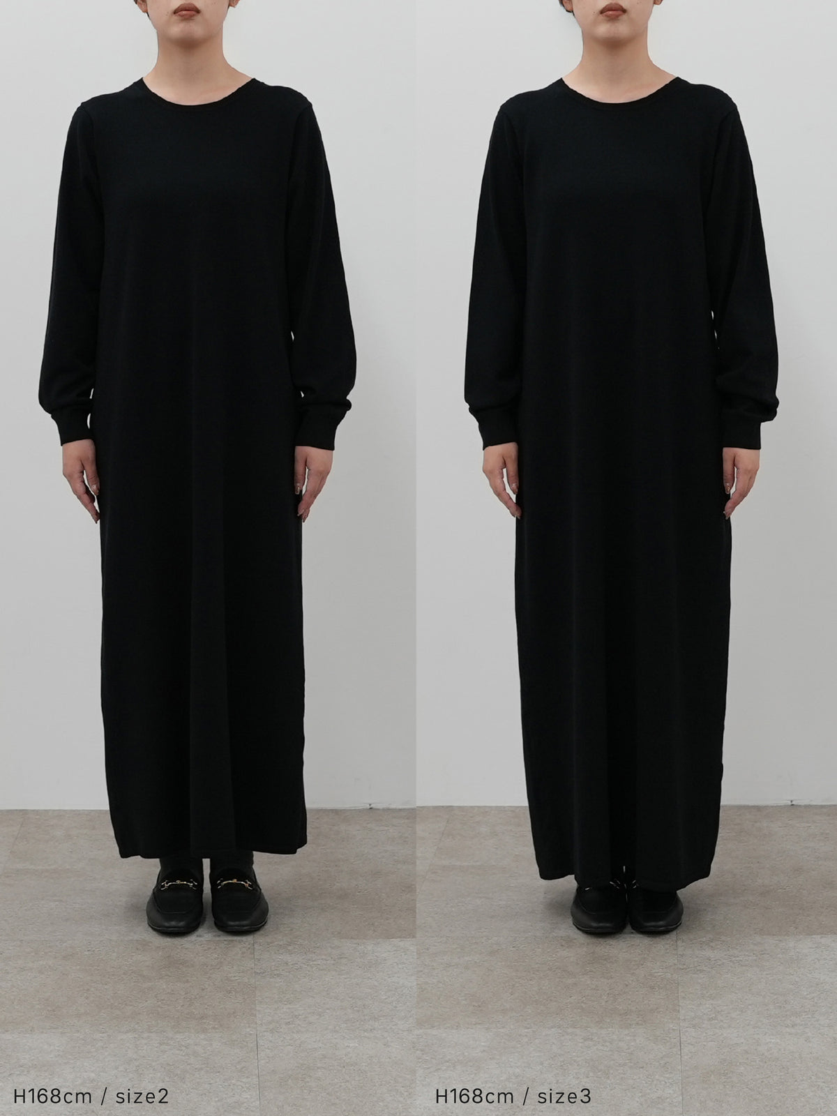 ウォッシャブルシルキーニットワンピ