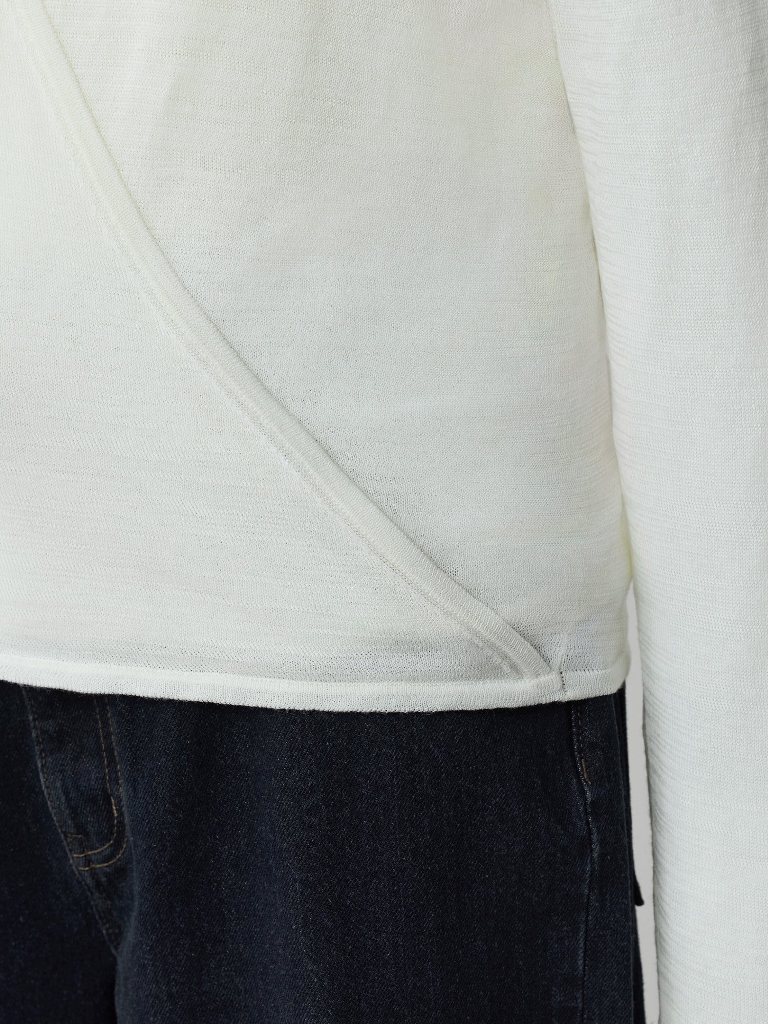 キャミレイヤードカシュクールニット