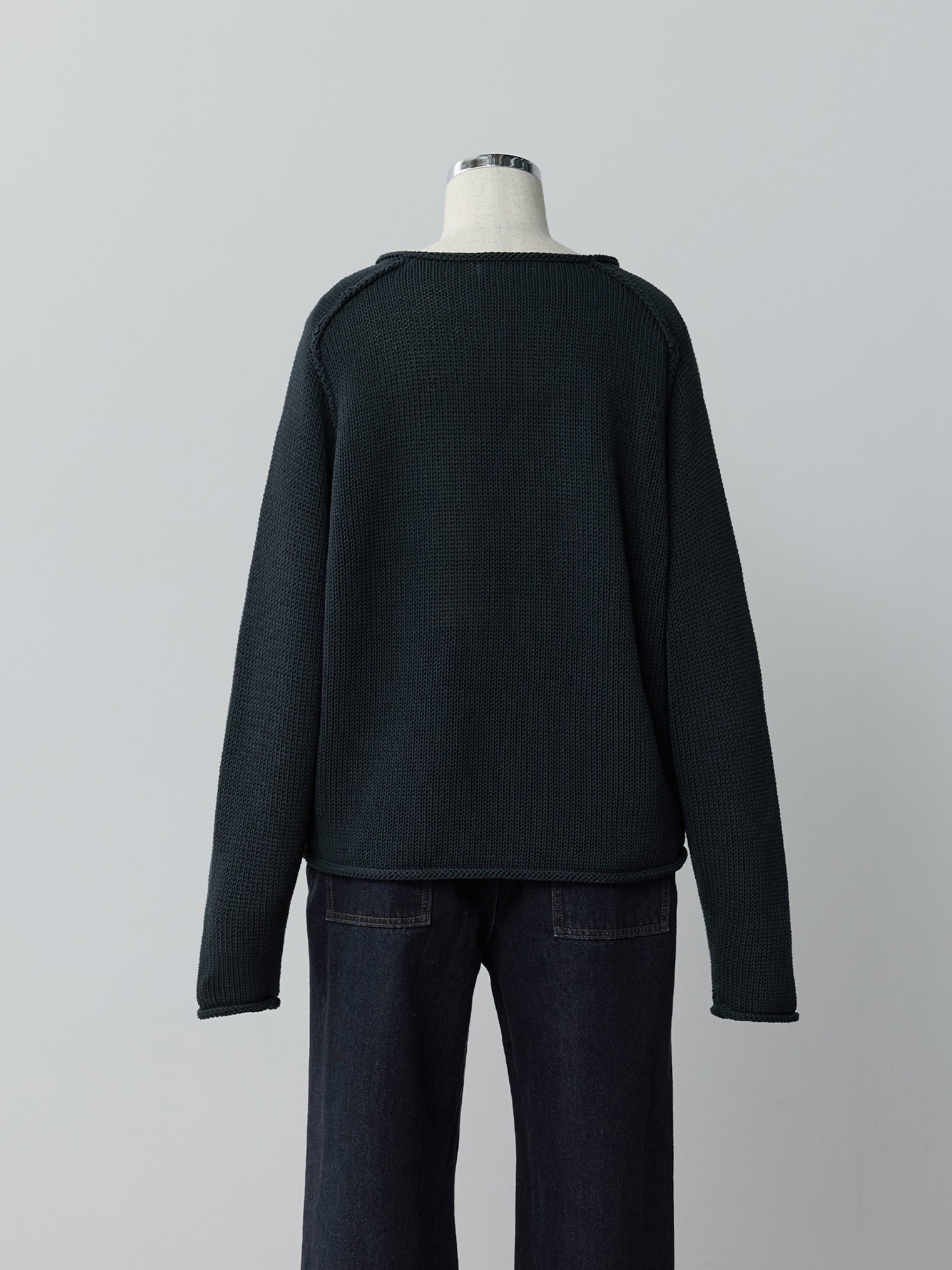 エポーレットラグランコットンニット