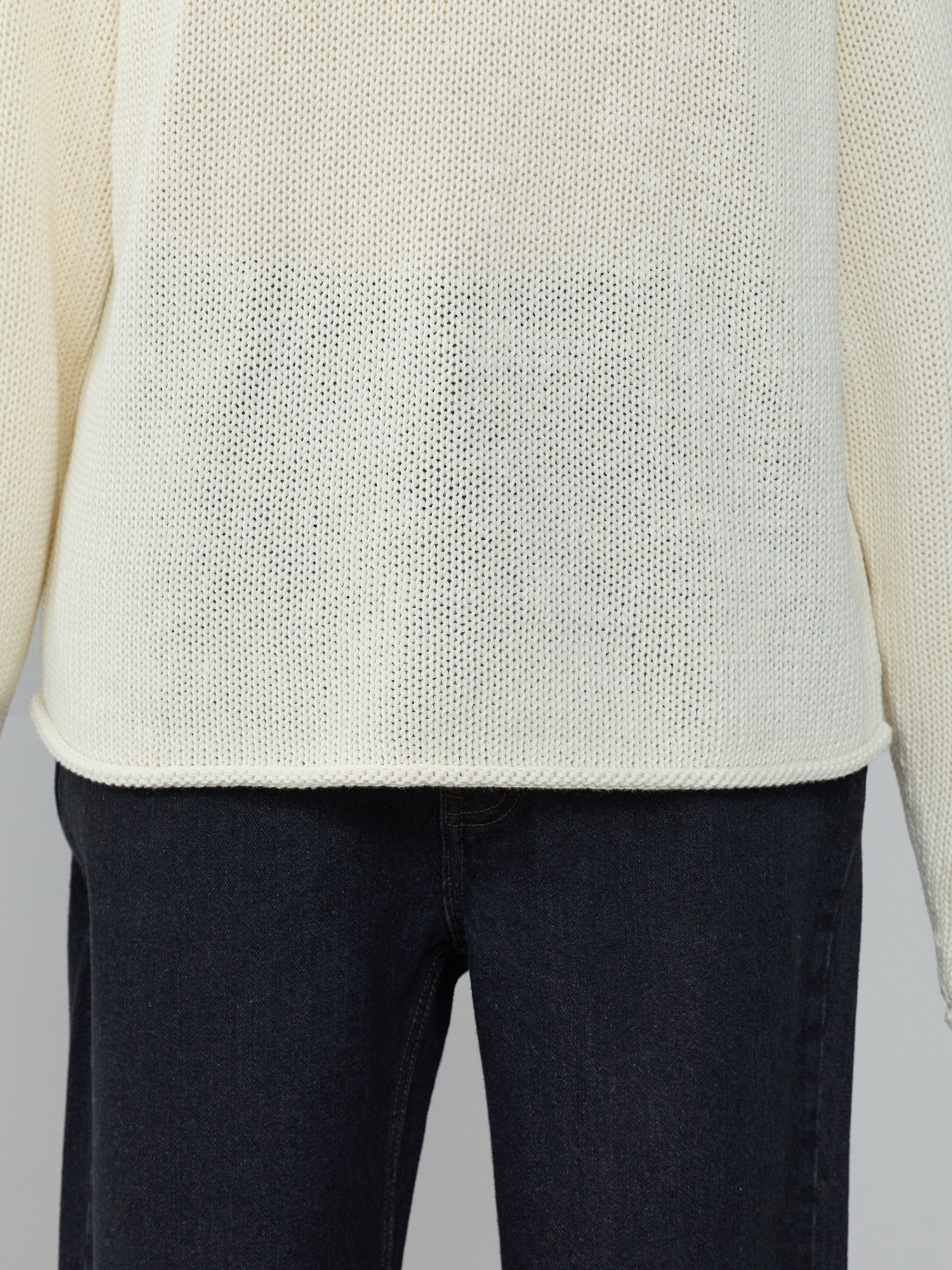 エポーレットラグランコットンニット