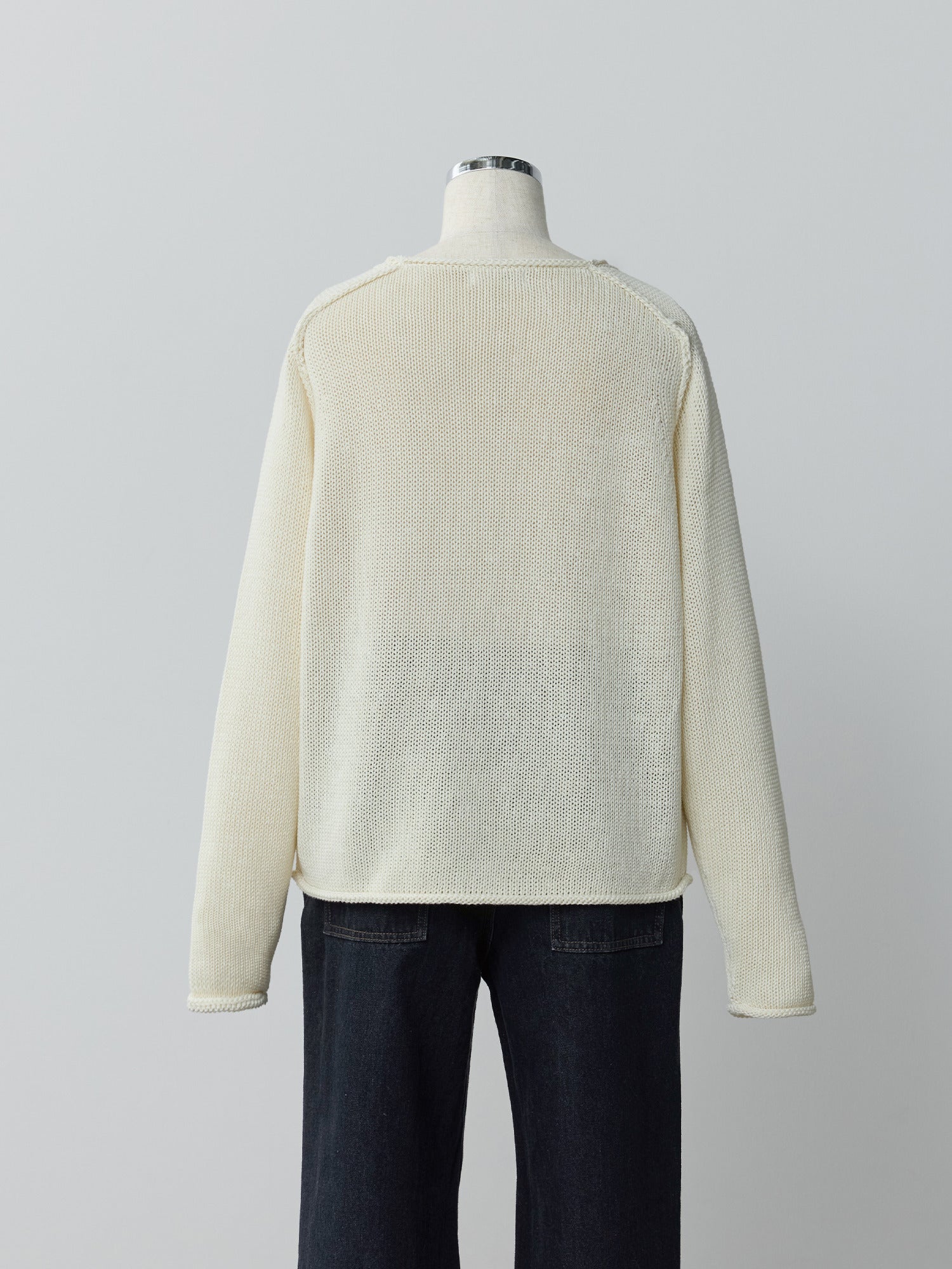 エポーレットラグランコットンニット