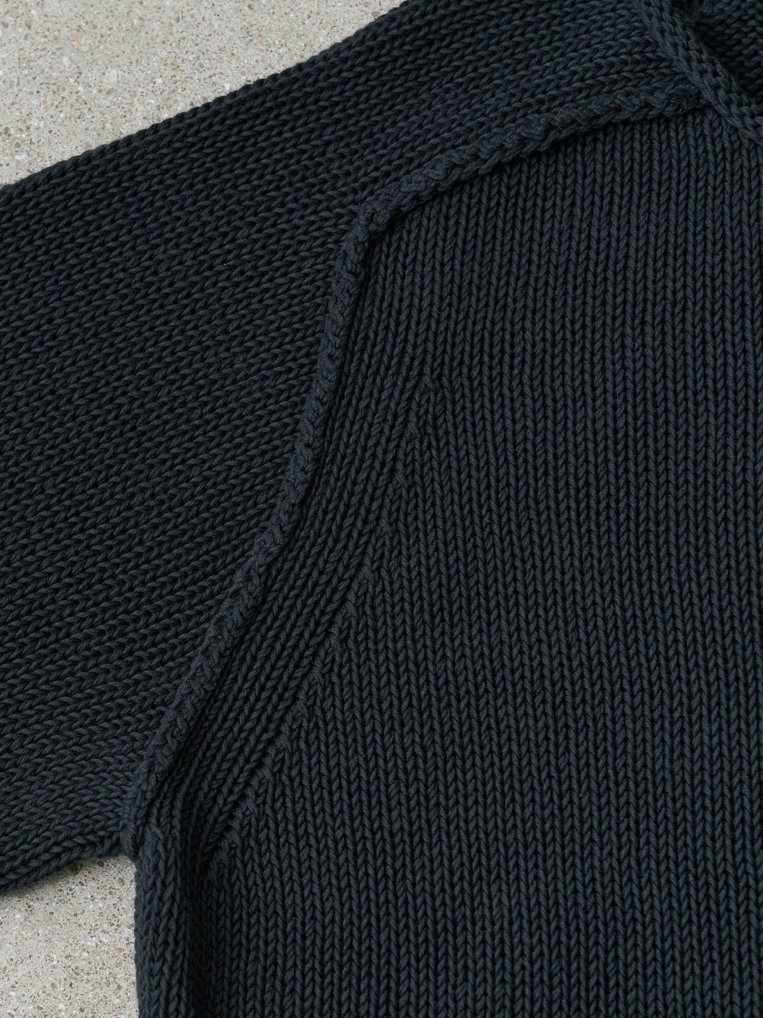 エポーレットラグランコットンニット