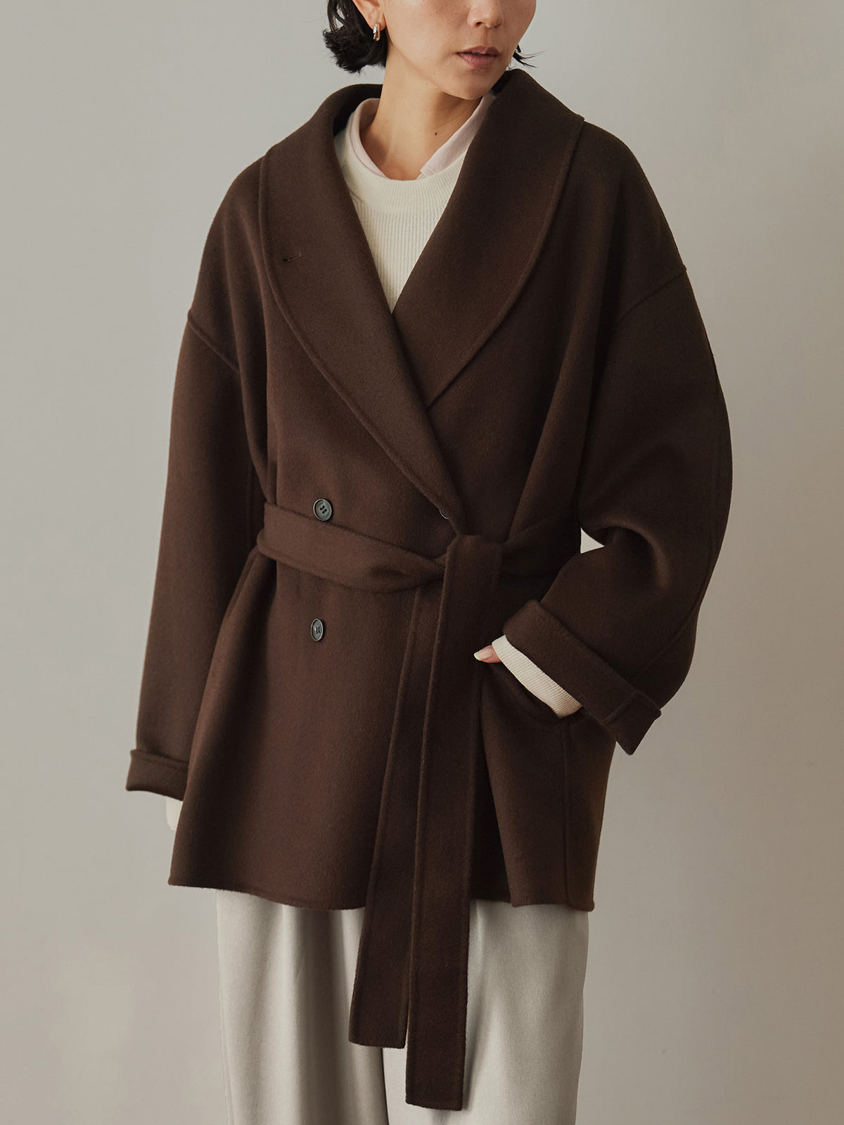 H163 B80 W62 H83<br>着用サイズ : size2 / カラー:dark brown