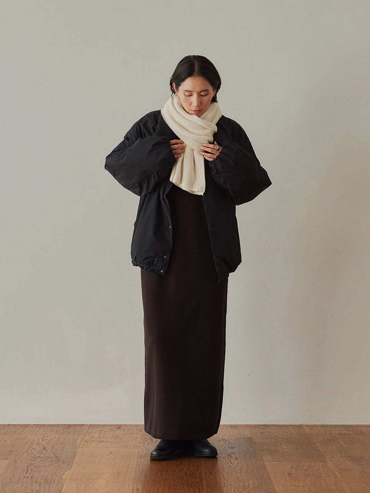 H163 B80 W62 H83<br>着用サイズ : size2 / カラー:smokey brown