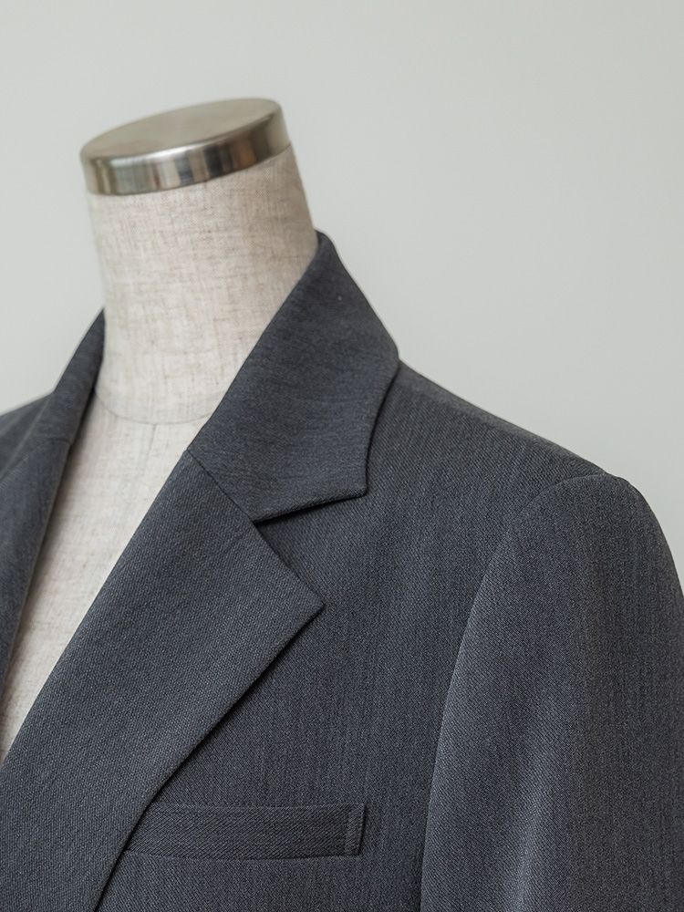 ヘザーカラーミニマルジャケット