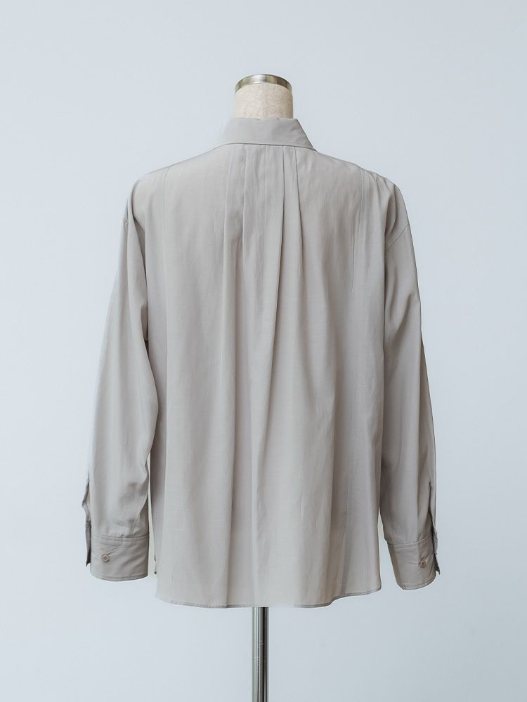 アセテートパネルシームシャツ