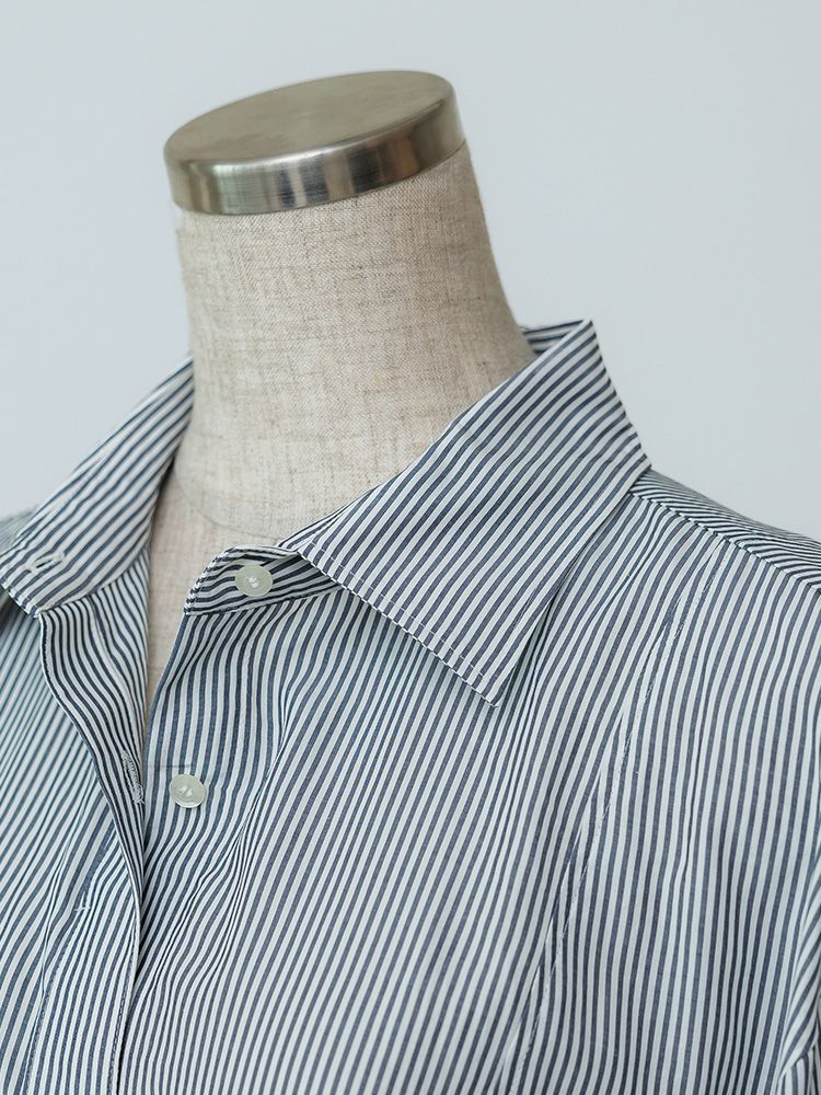 アセテートパネルシームシャツ