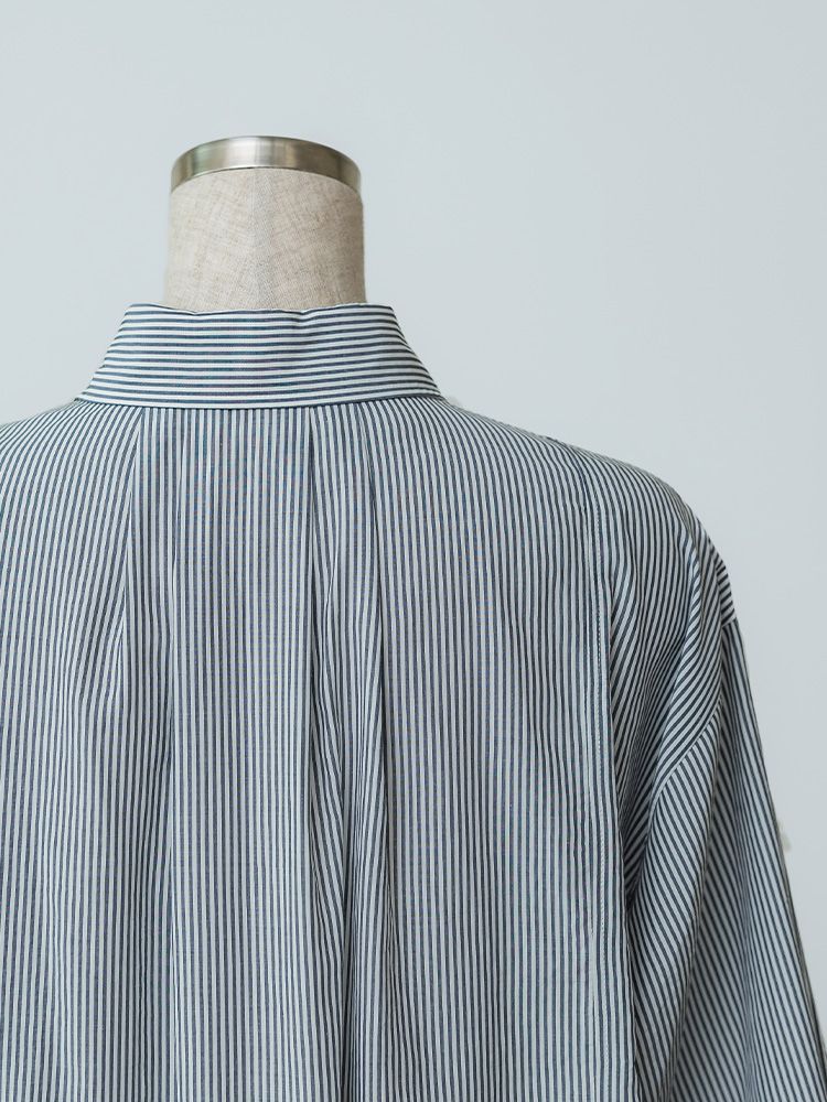 アセテートパネルシームシャツ