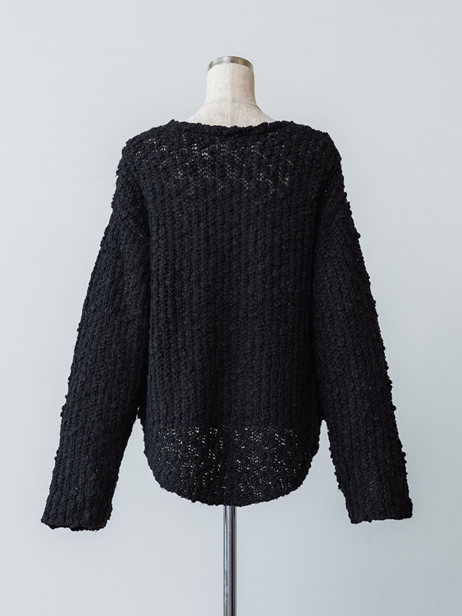 メランジディープVネックニット