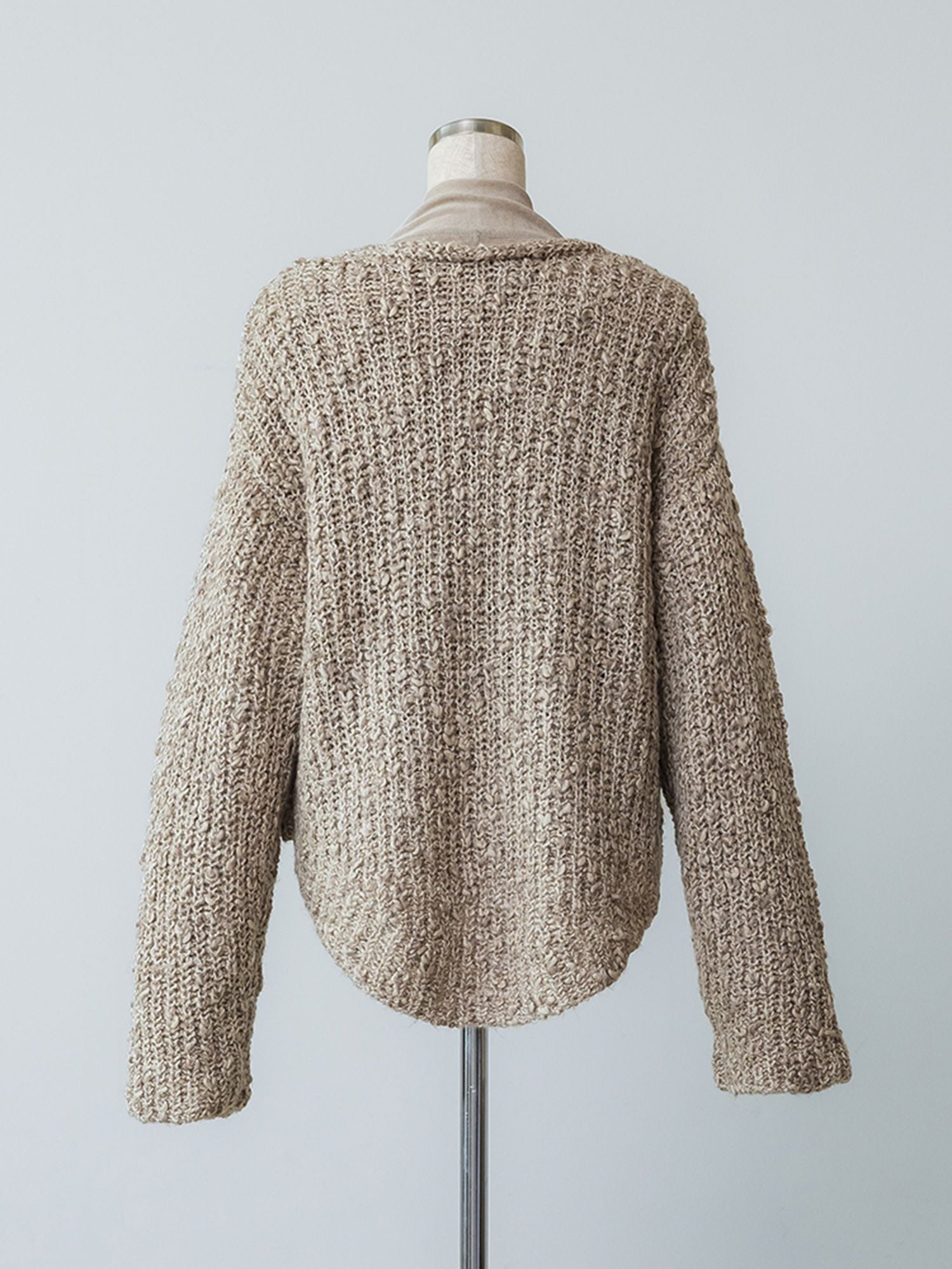 メランジディープVネックニット