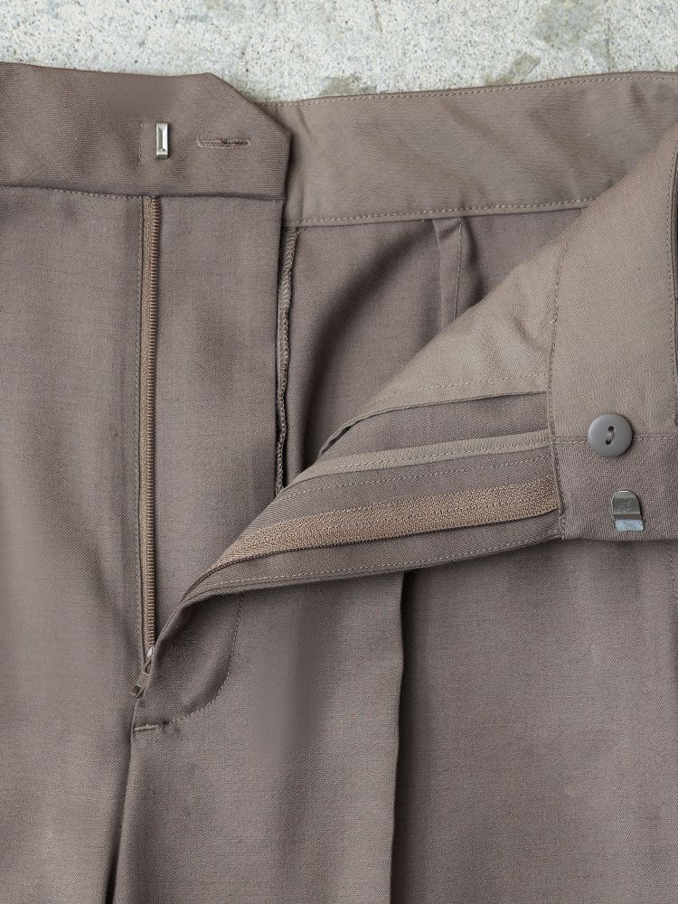 ウールブレンドスラックス