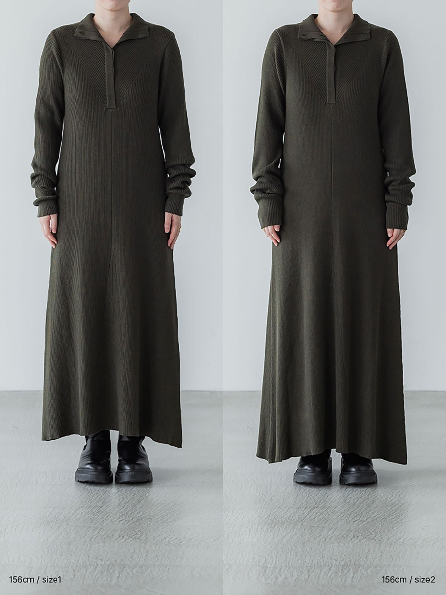 フロントフライニットワンピース