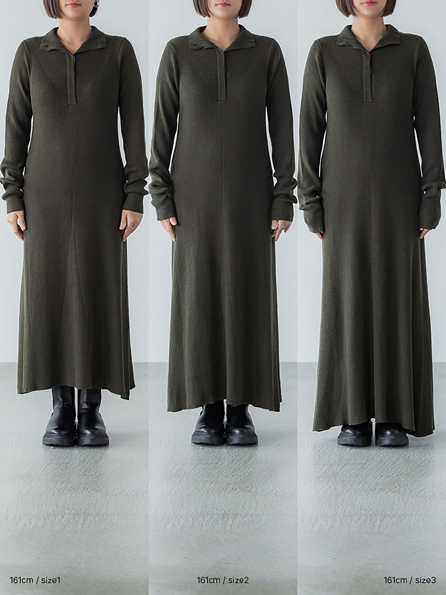 フロントフライニットワンピース