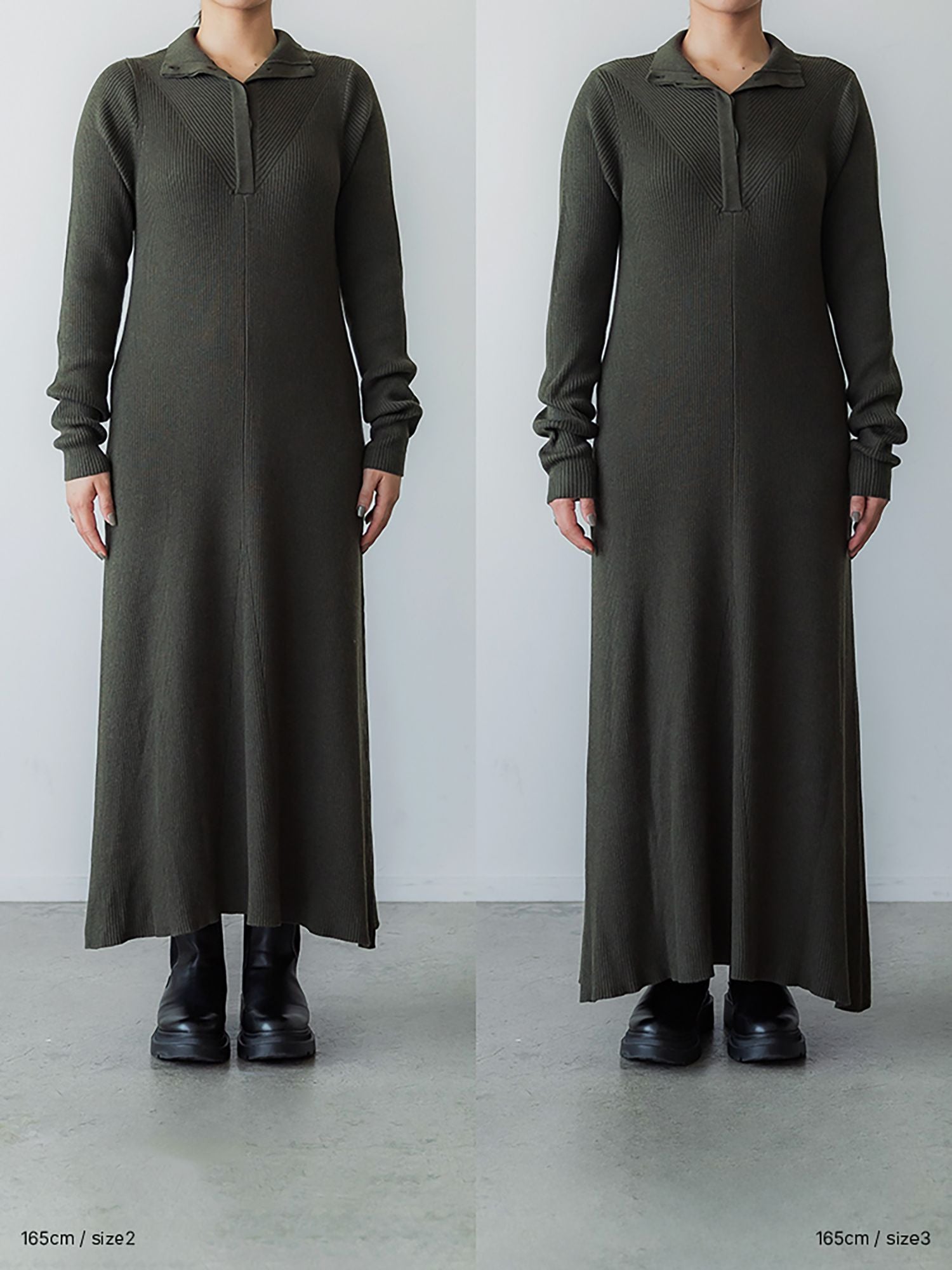 フロントフライニットワンピース