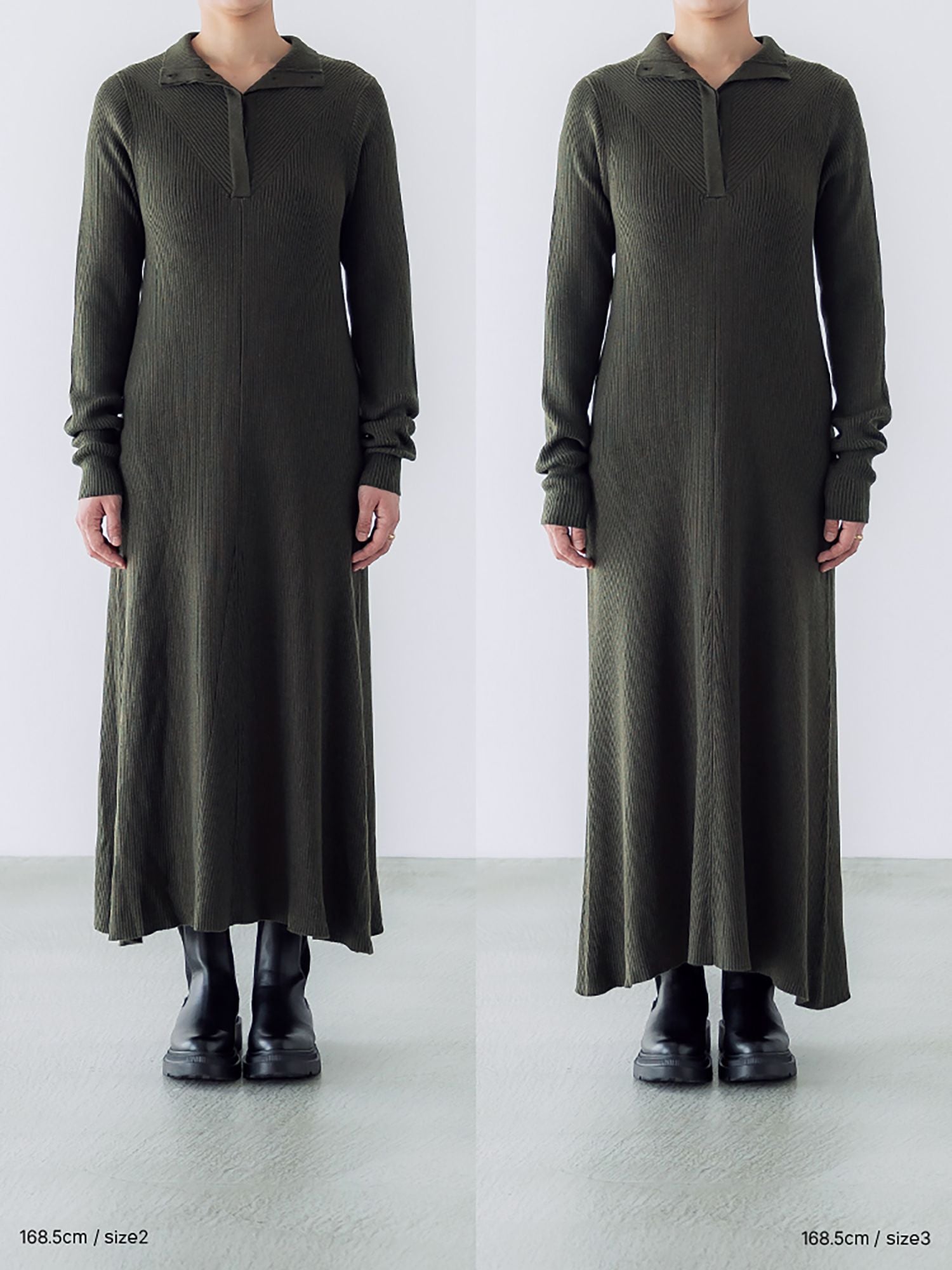 フロントフライニットワンピース