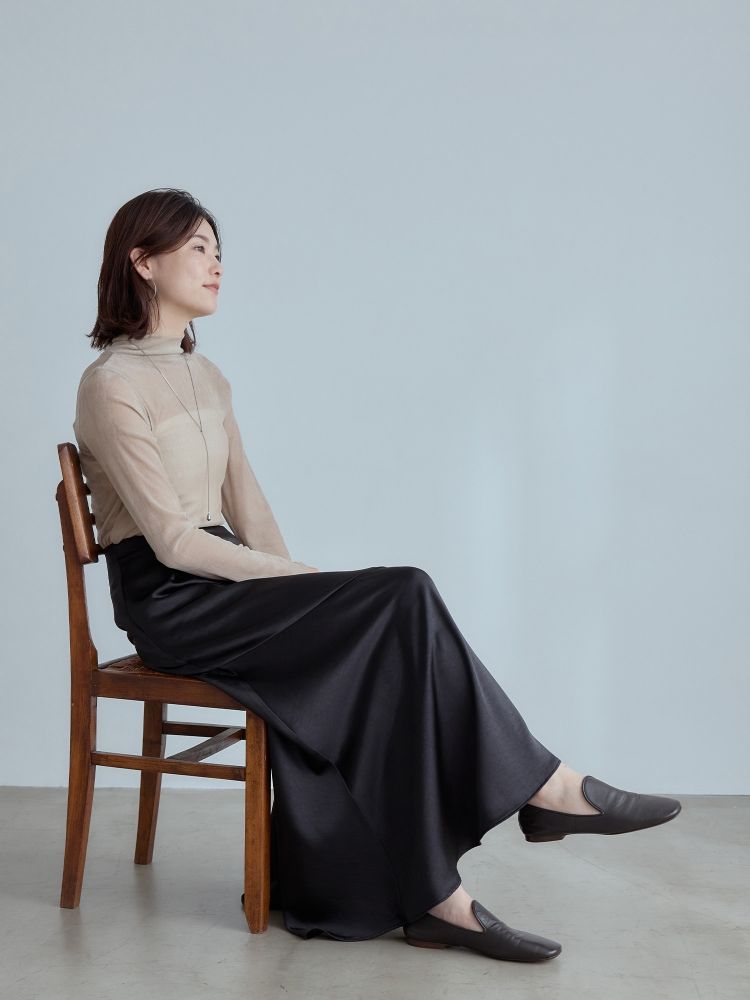 H173 B81 W60 H88 /着用サイズ:モデルサイズ
※モデルサイズ:サイズ1より総丈+12cm