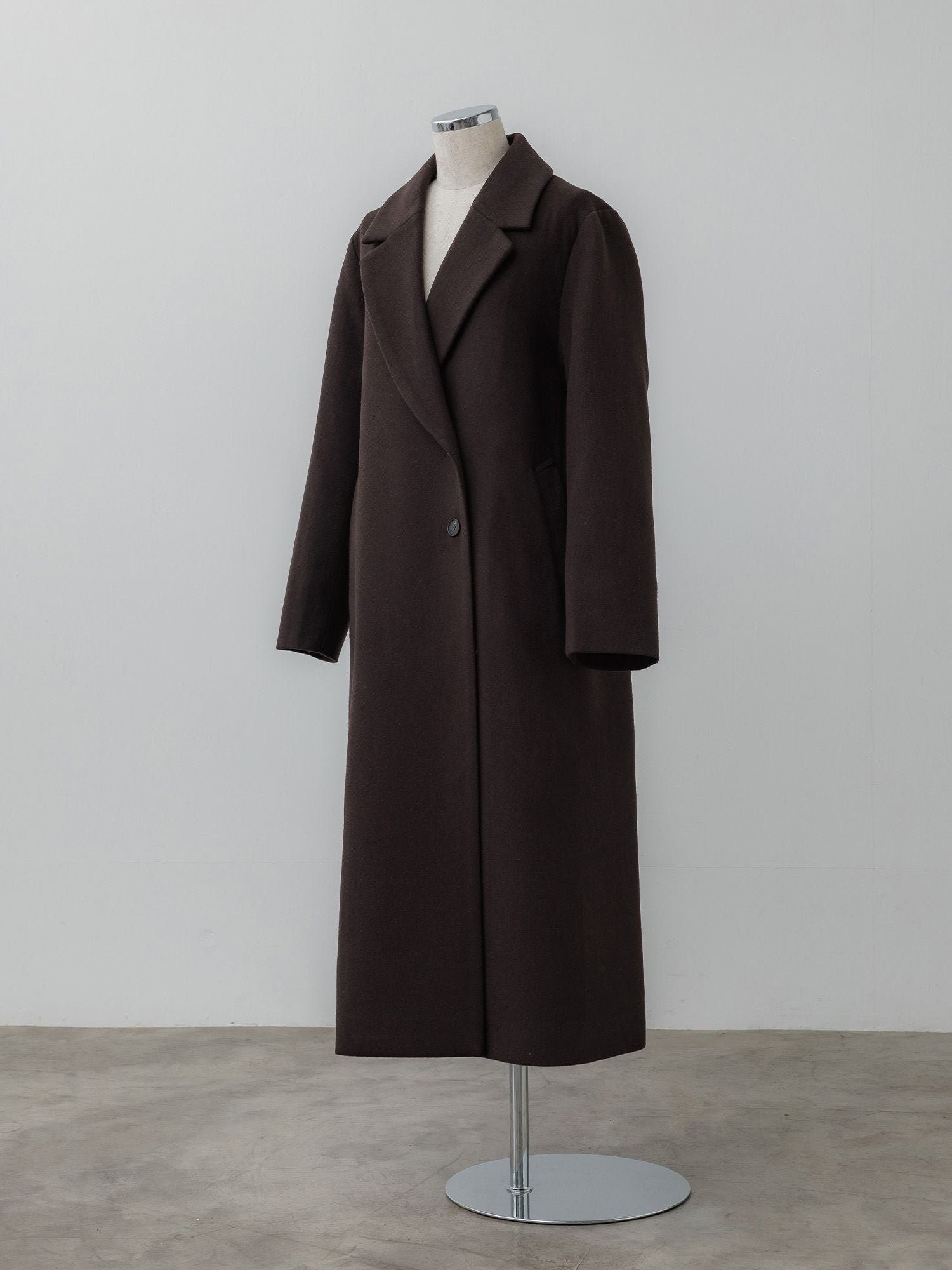 アジャスタブルウールロングコート
