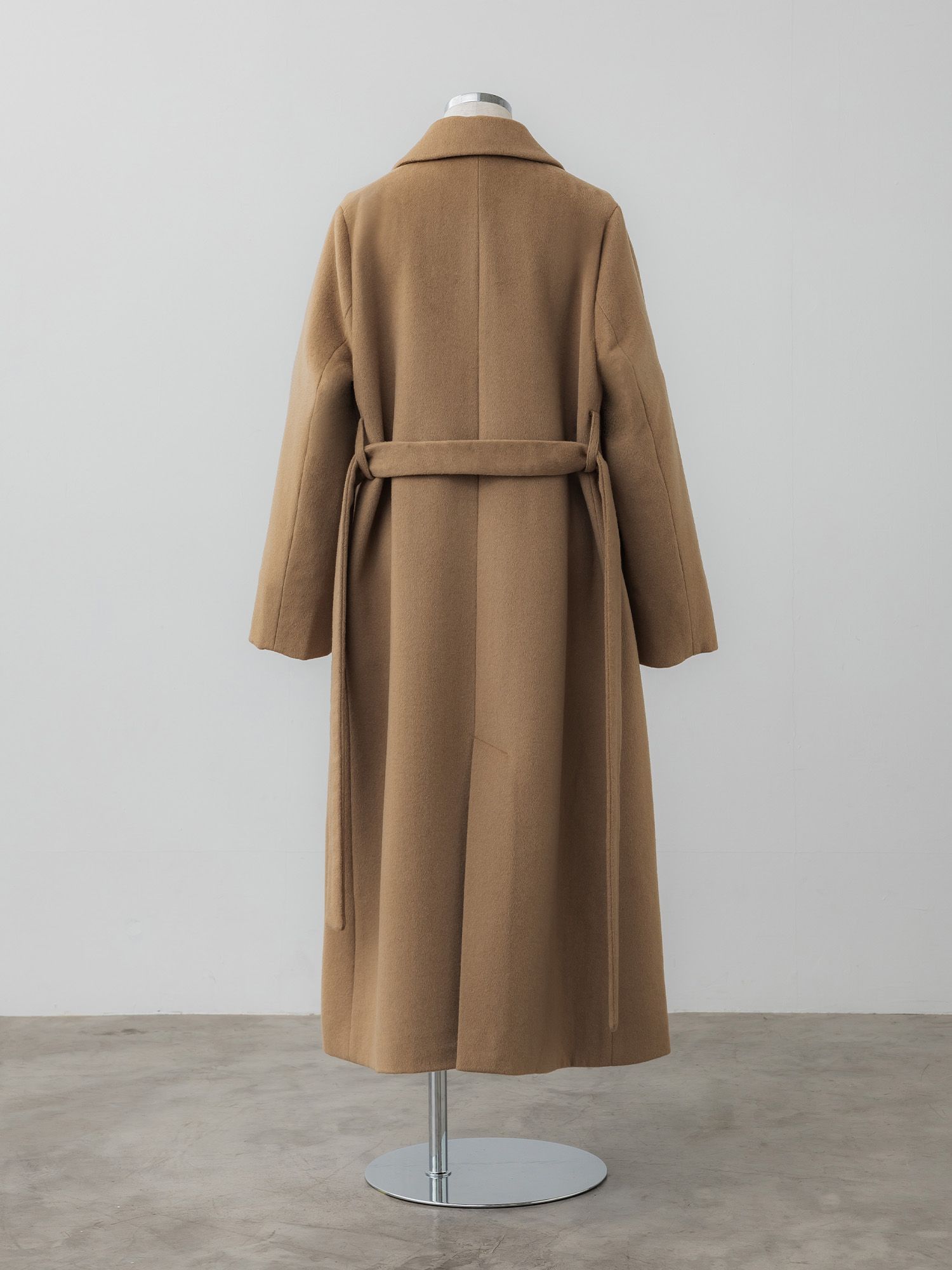 アジャスタブルウールロングコート