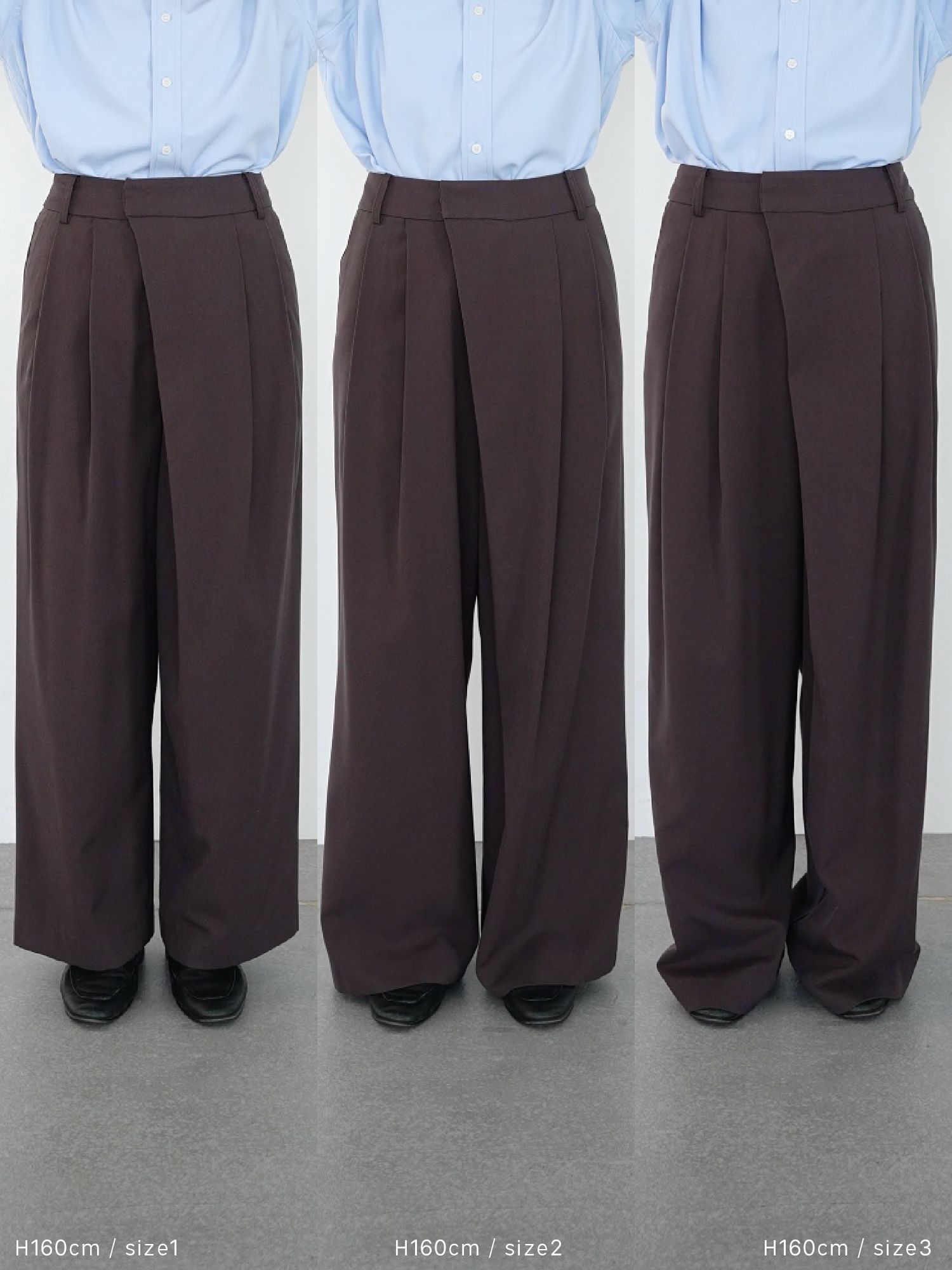 アシンメトリーツータックパンツ