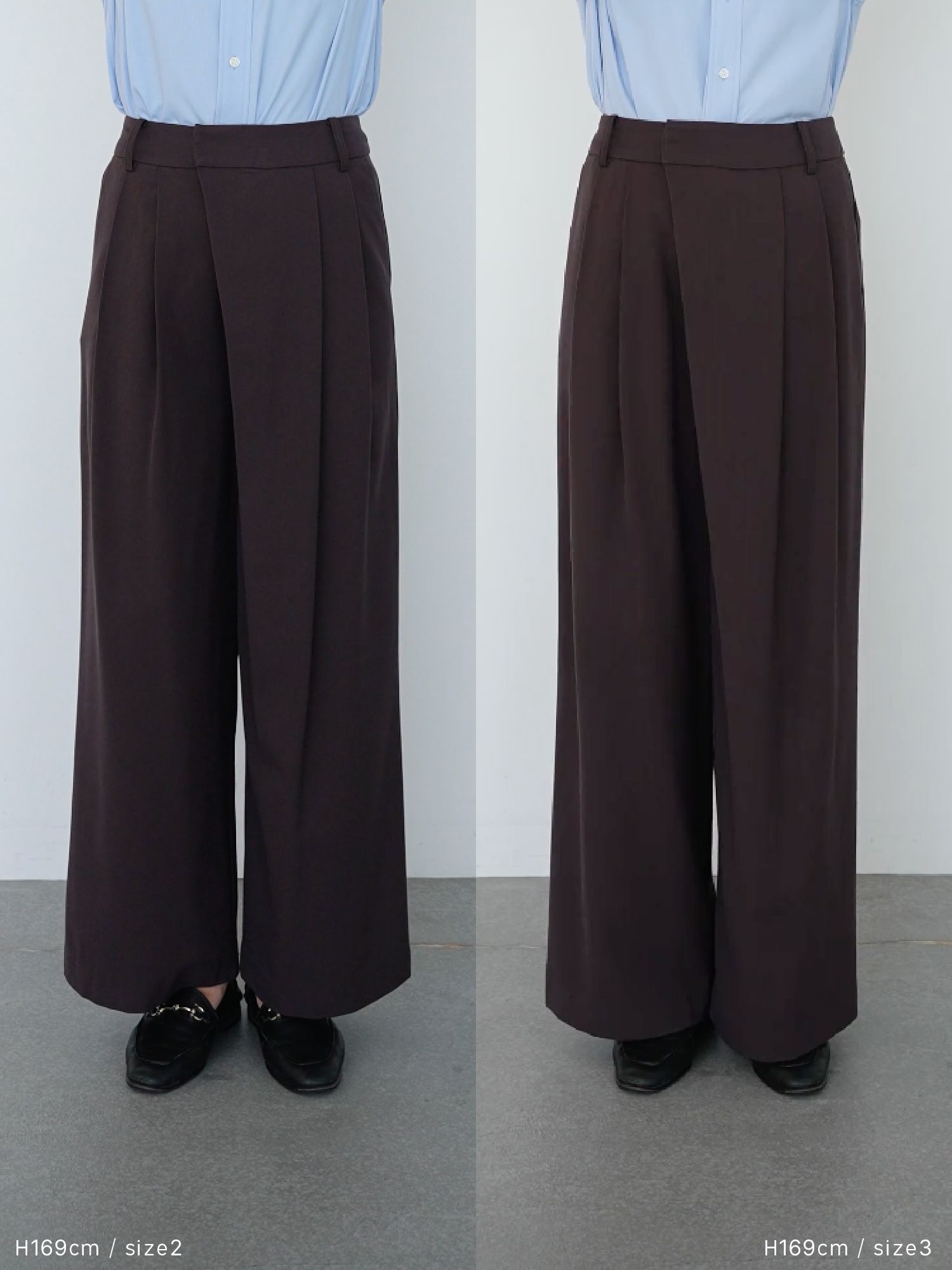 アシンメトリーツータックパンツ