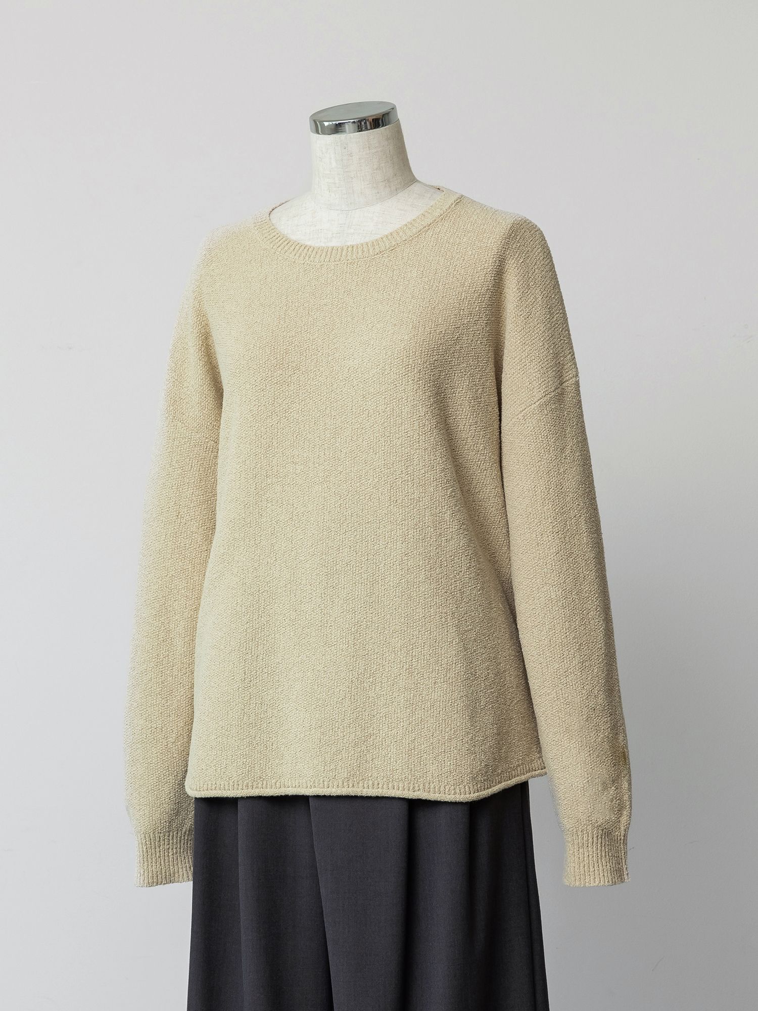 コットンミックスカノコニット