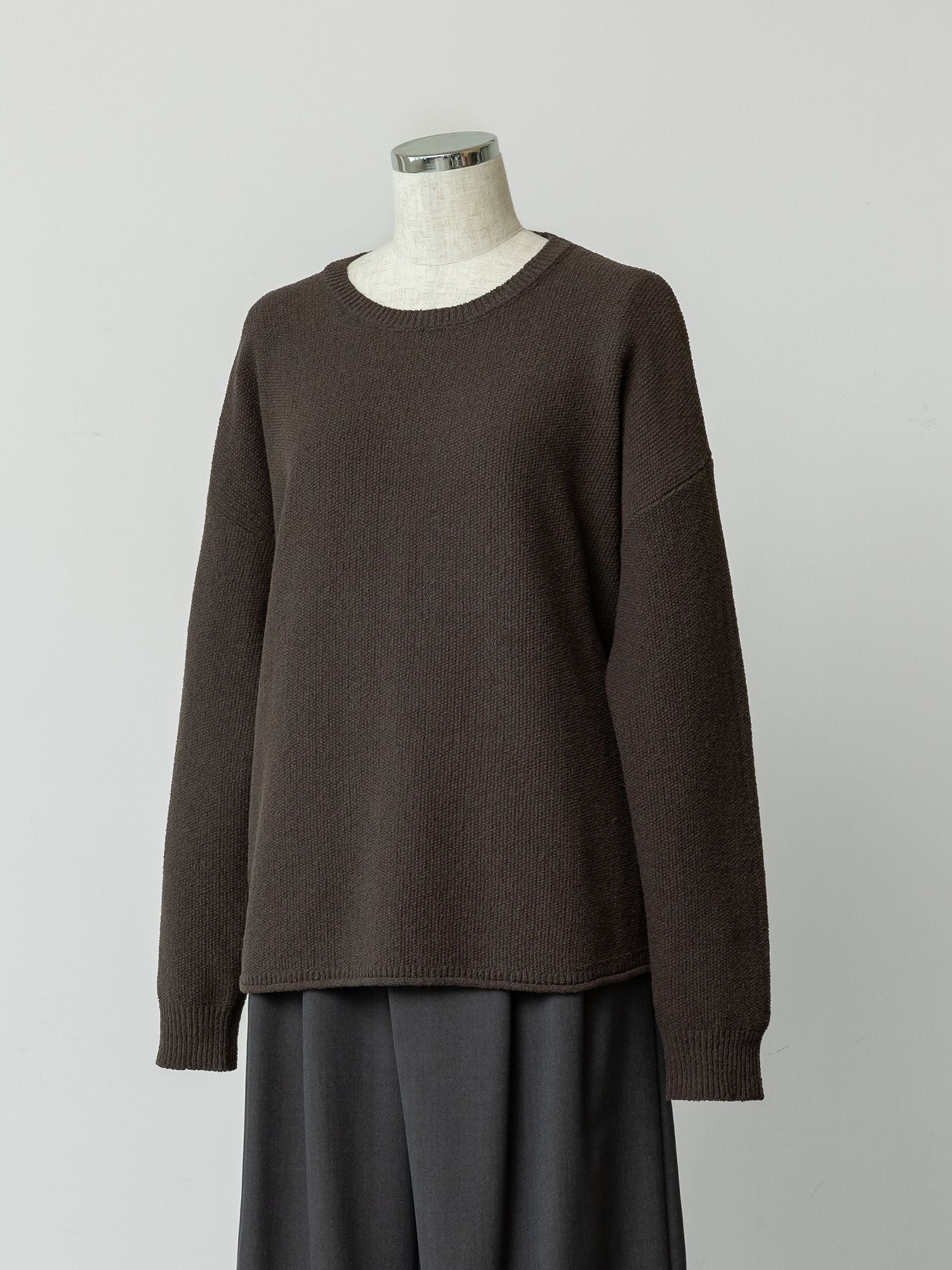 コットンミックスカノコニット