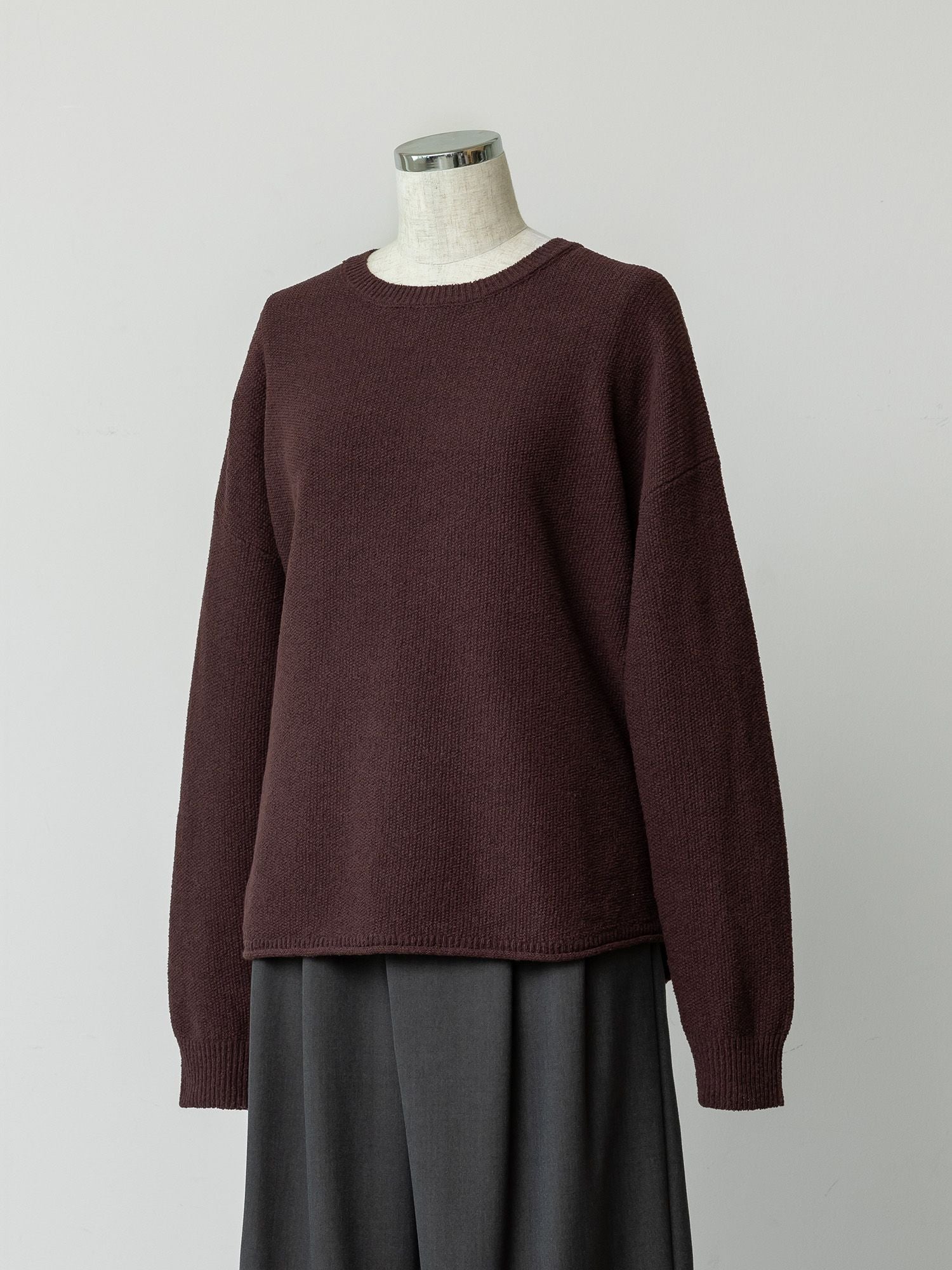 コットンミックスカノコニット