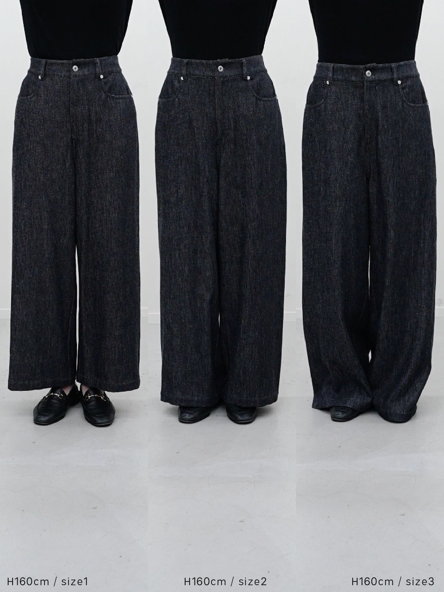 ソフトツイストデニムワイドパンツ