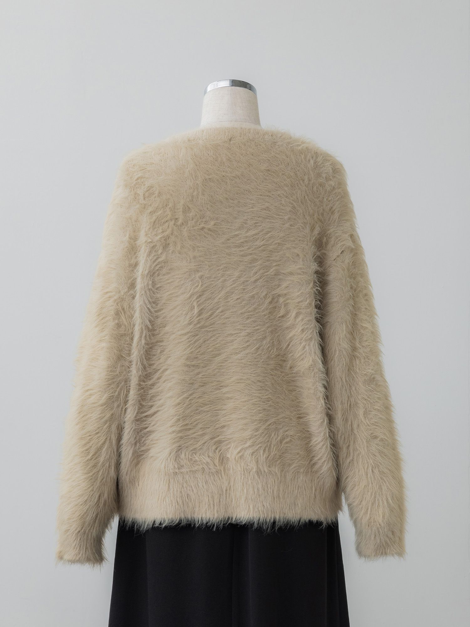 シャギークルーネックルーズニット