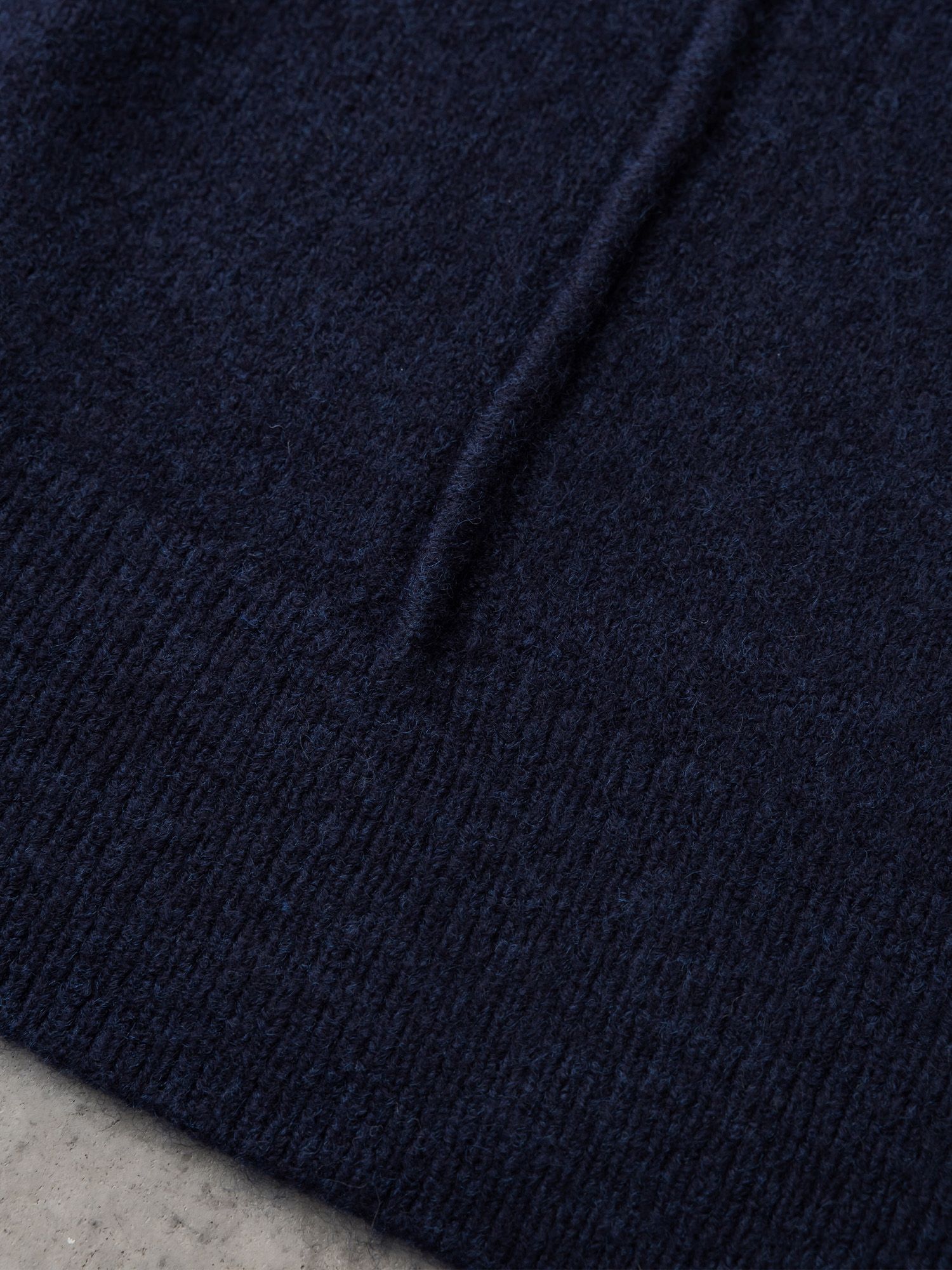 メランジハイネックルーズニット