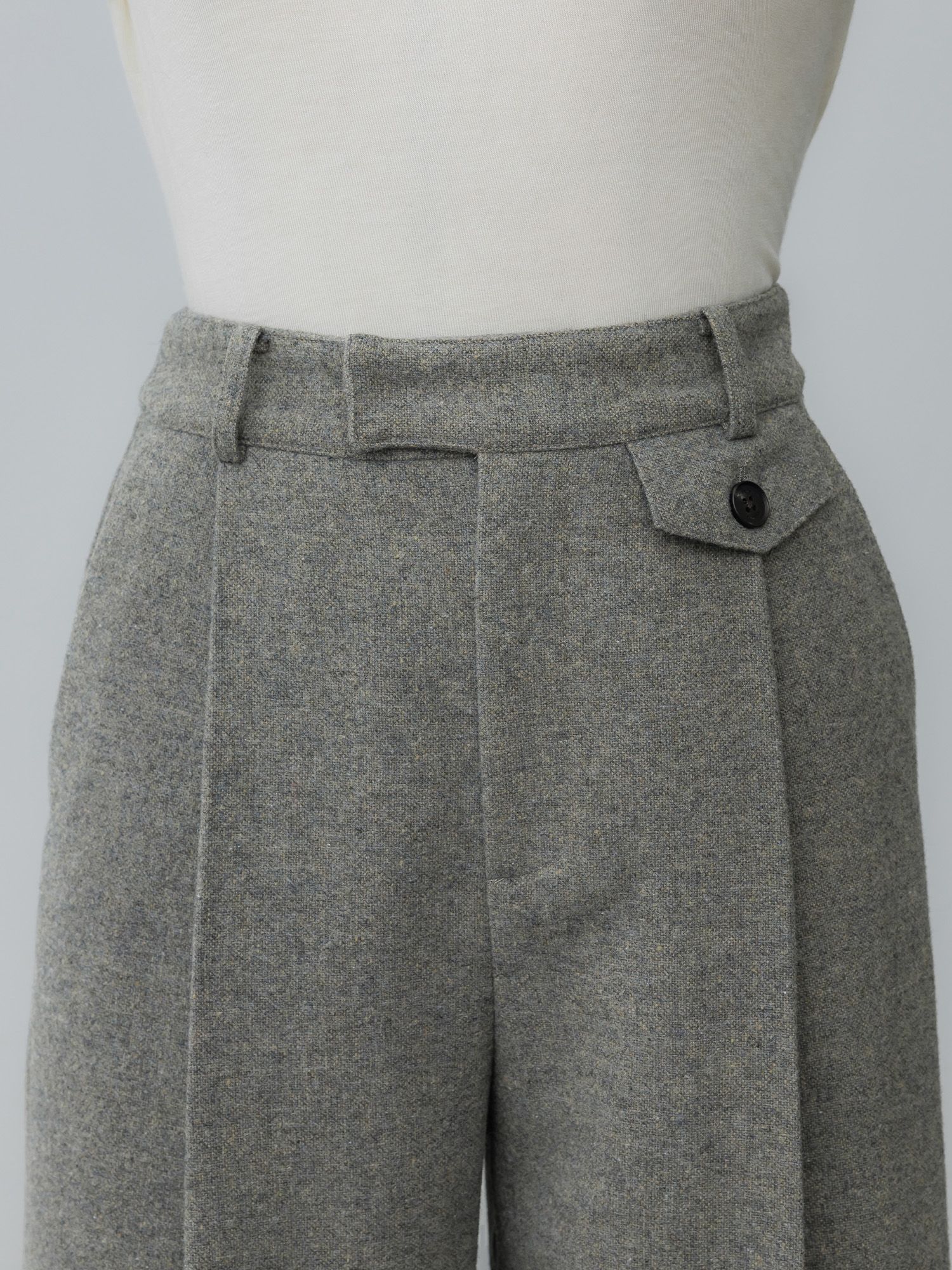 ウールミックスツィードスラックス