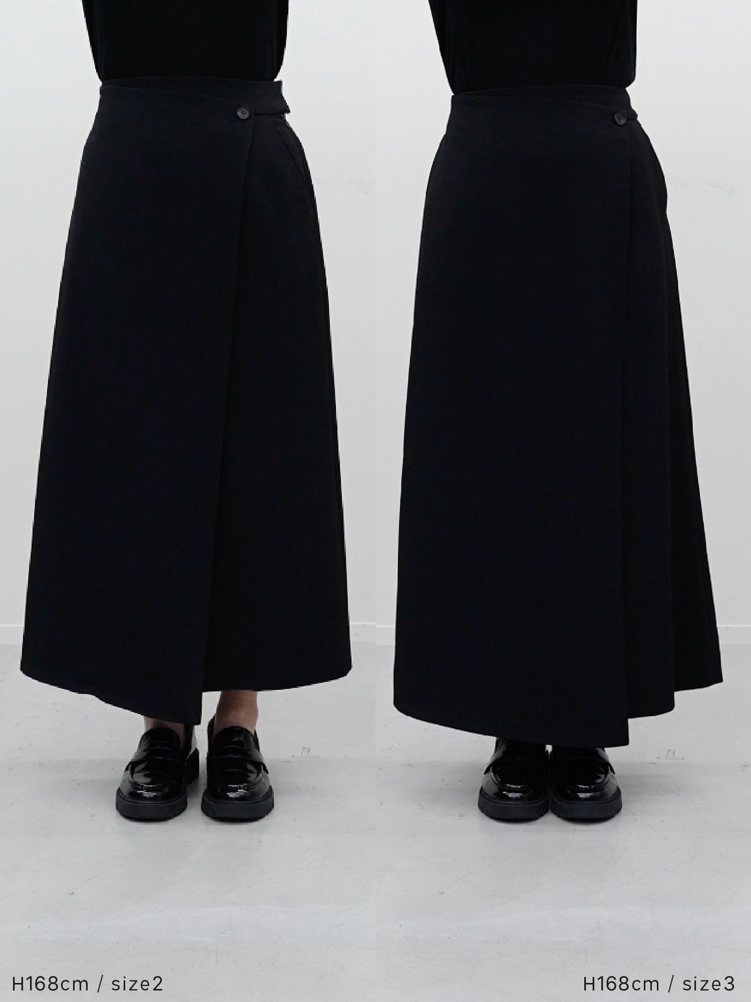 ウールライクラップロングスカート