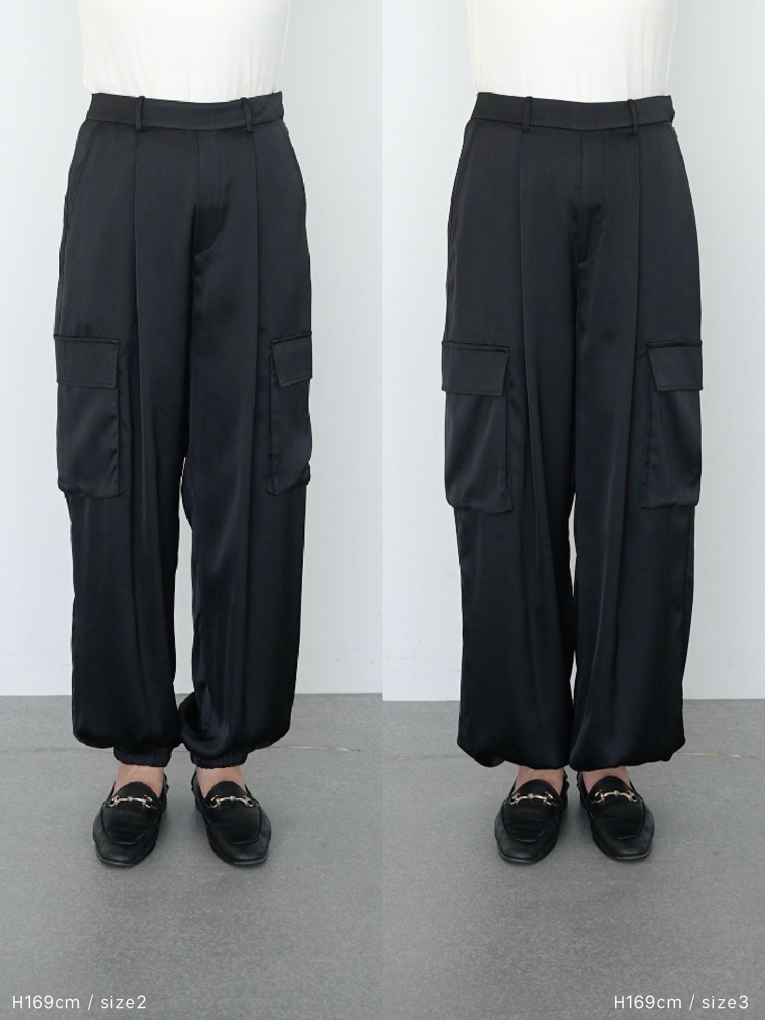 マットサテンカーゴパンツ