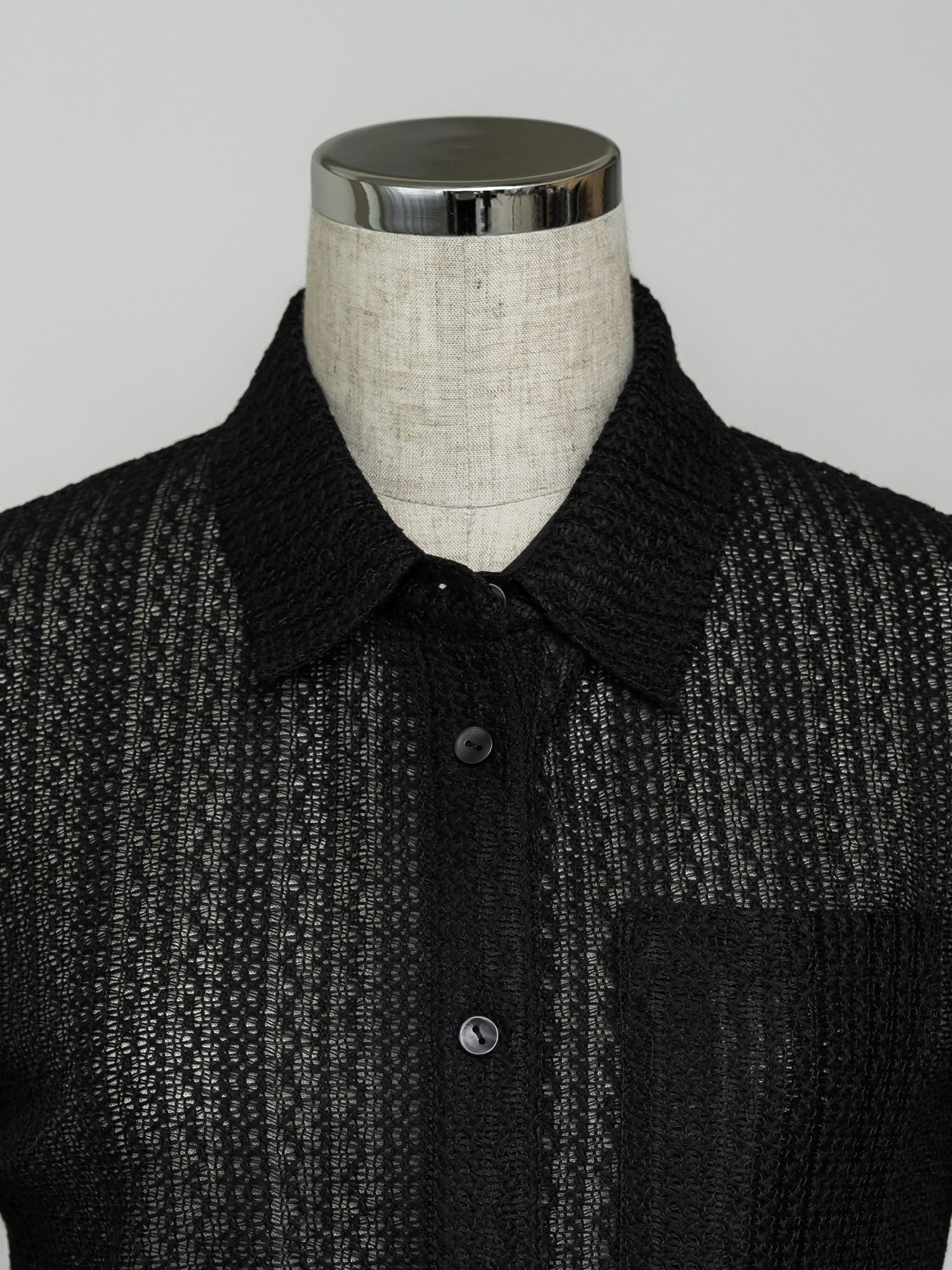 フレアスリーブメッシュシャツ