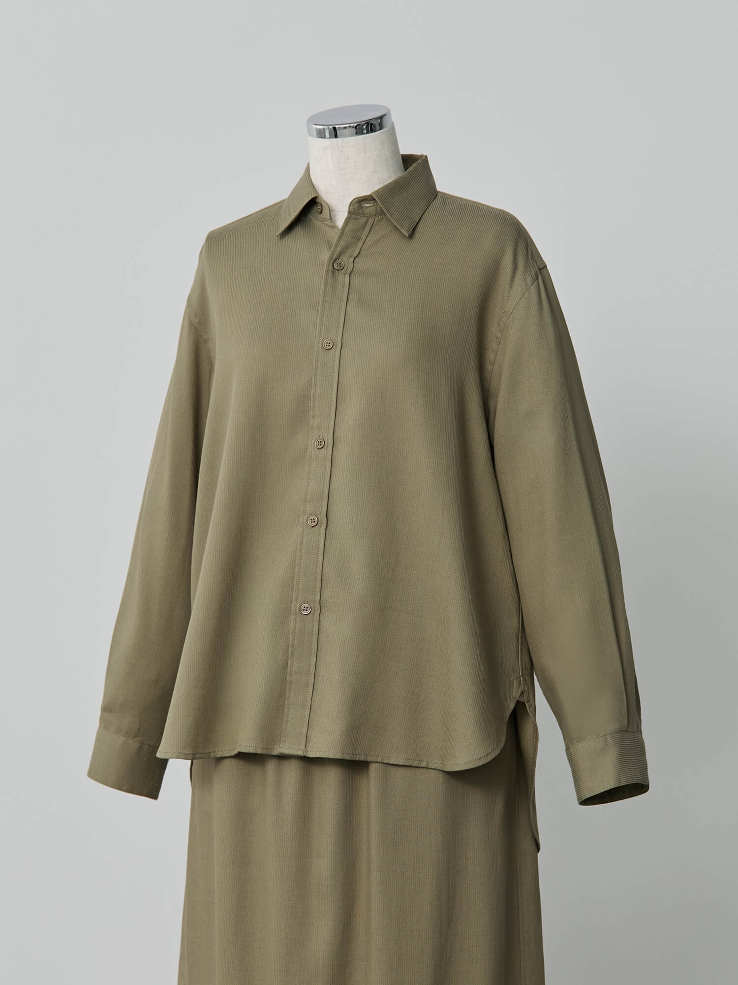 テンセルコットンピケミニマルシャツ