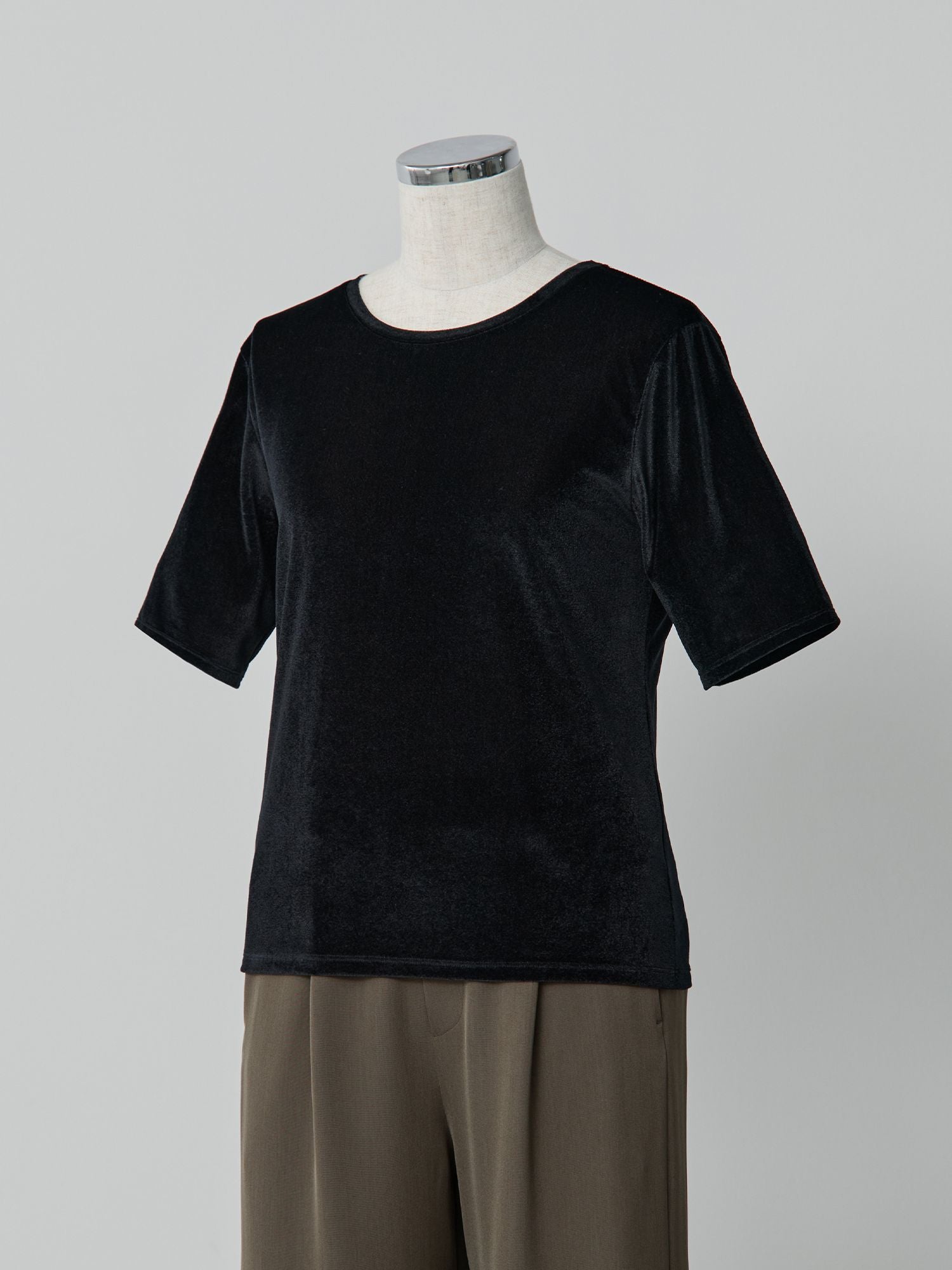 シアーベロアクルーネックT