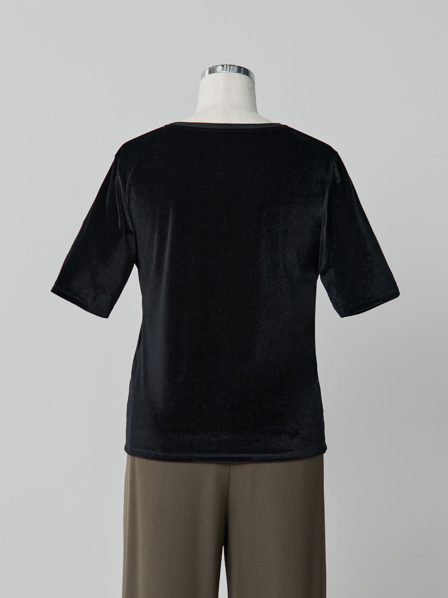 シアーベロアクルーネックT