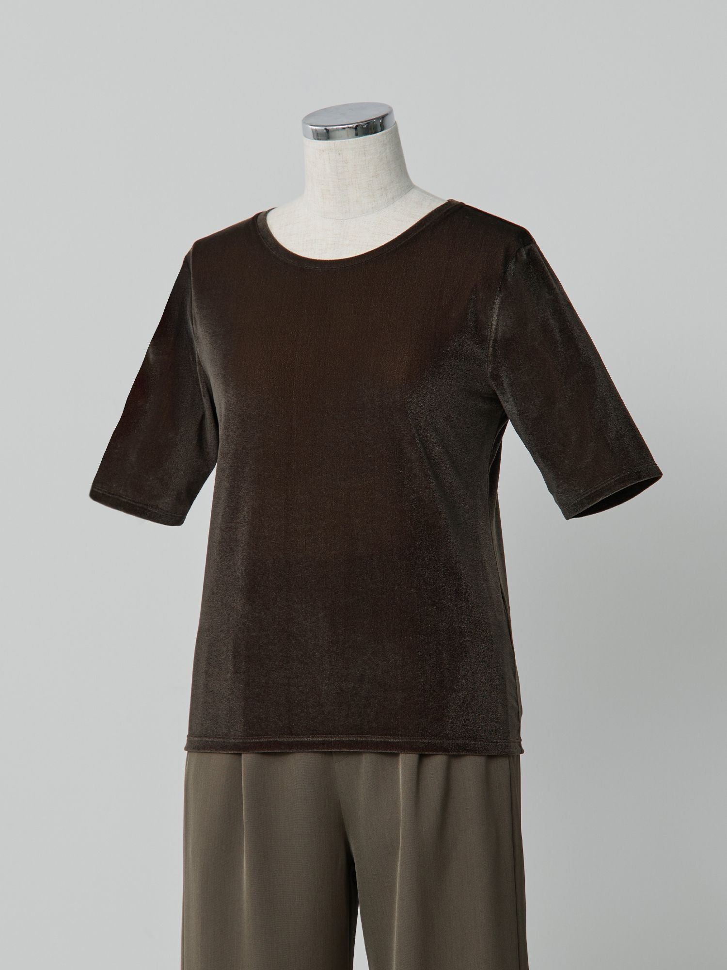 シアーベロアクルーネックT