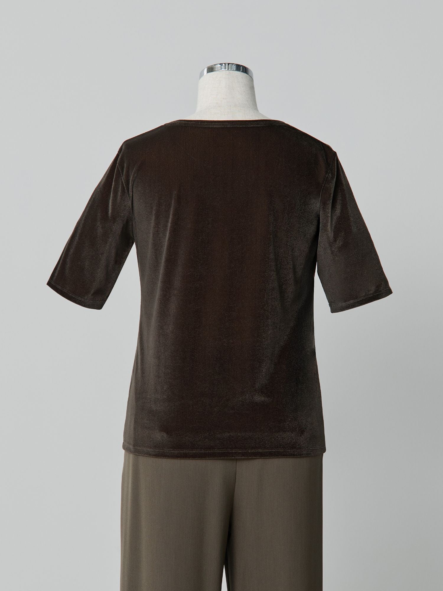 シアーベロアクルーネックT