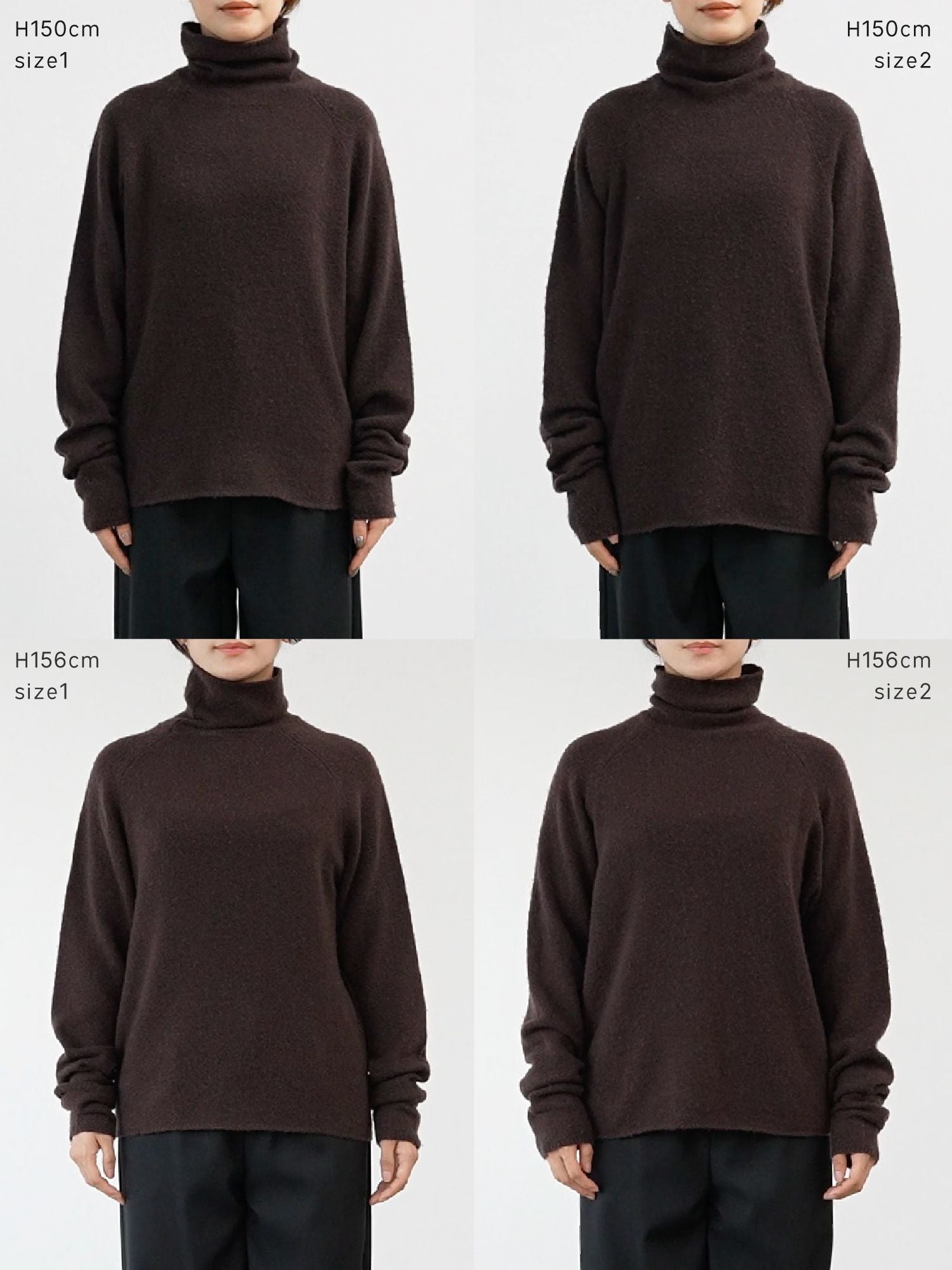 ウールリヨセルハイネックニット