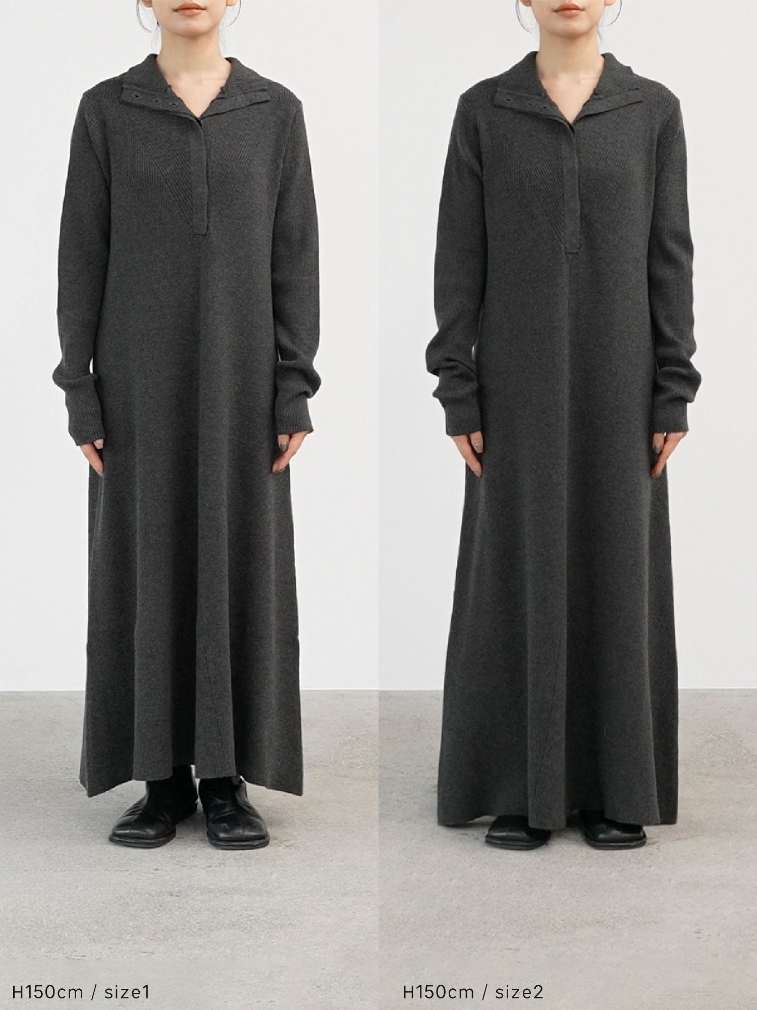 フロントフライニットワンピース