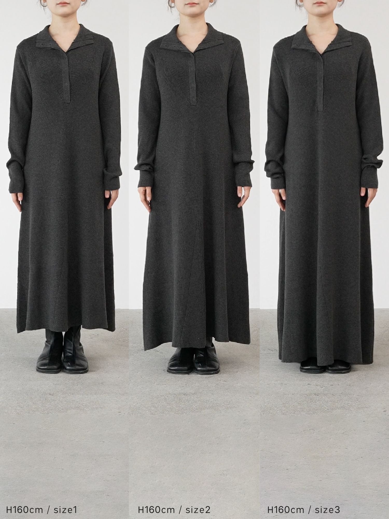 フロントフライニットワンピース