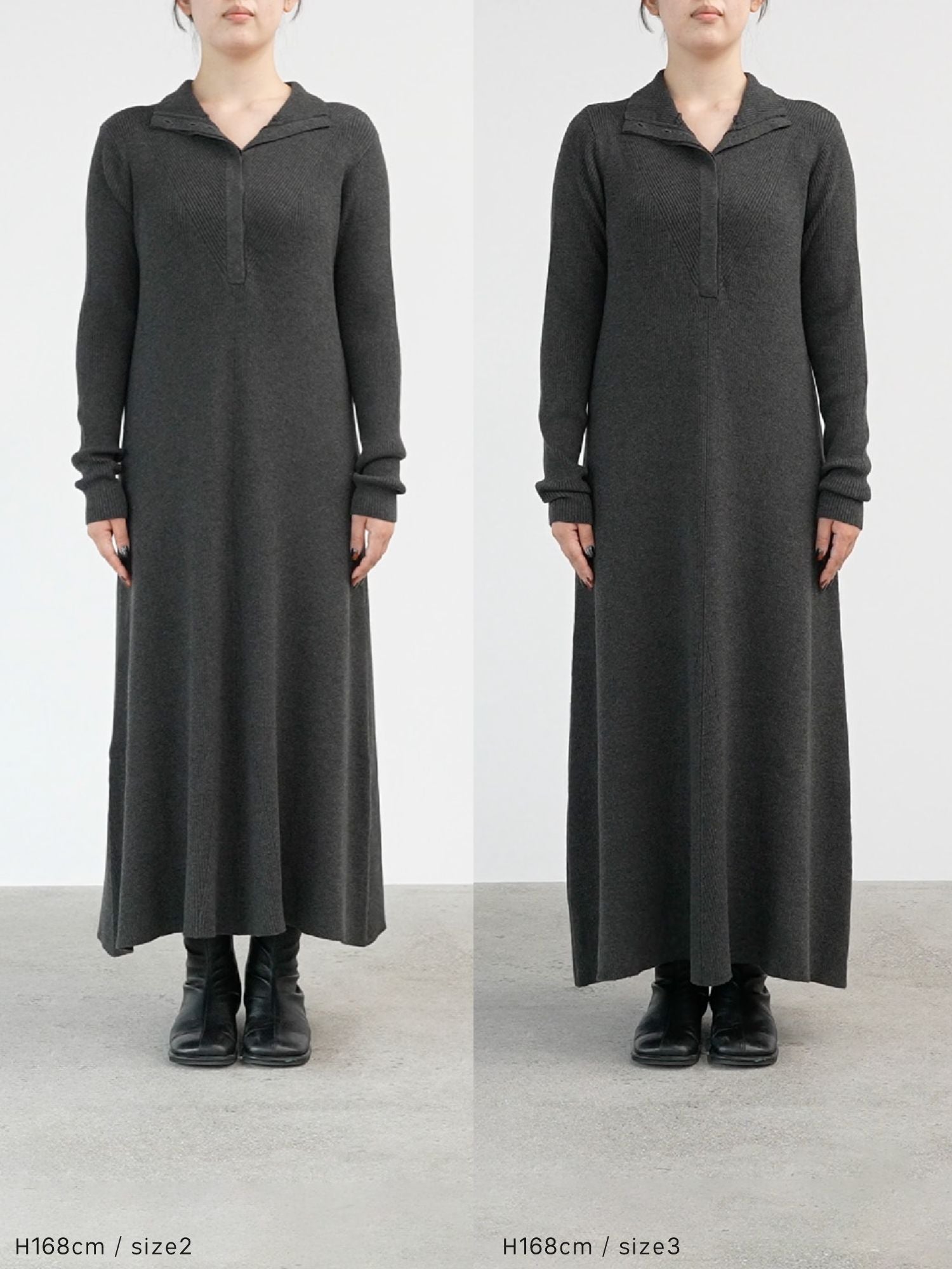 フロントフライニットワンピース