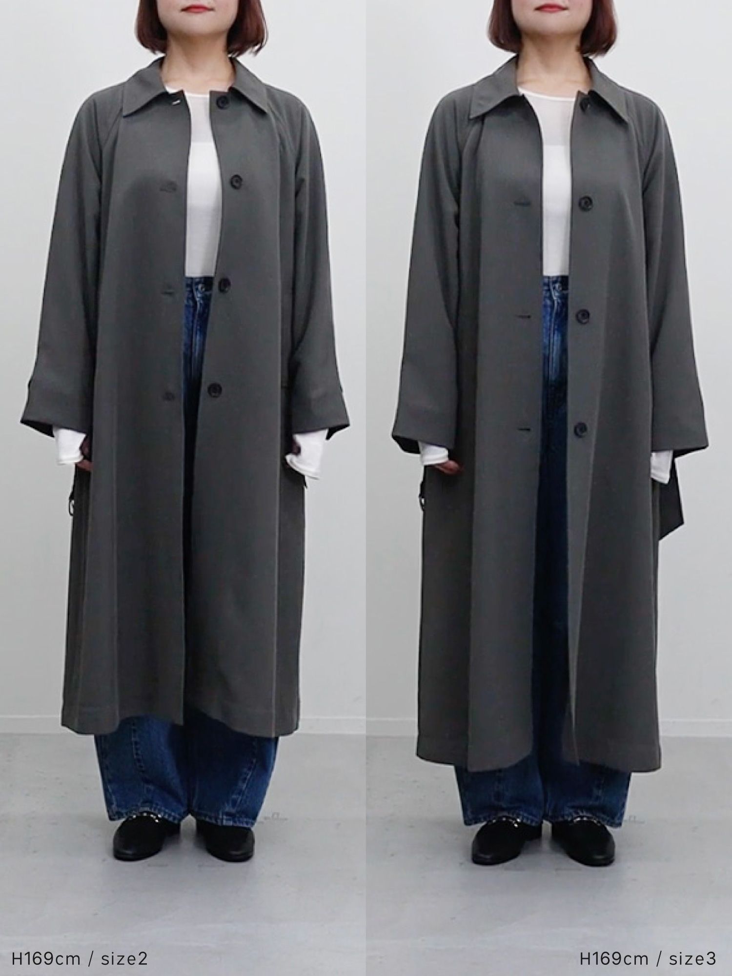 ドレープステンカラーコート